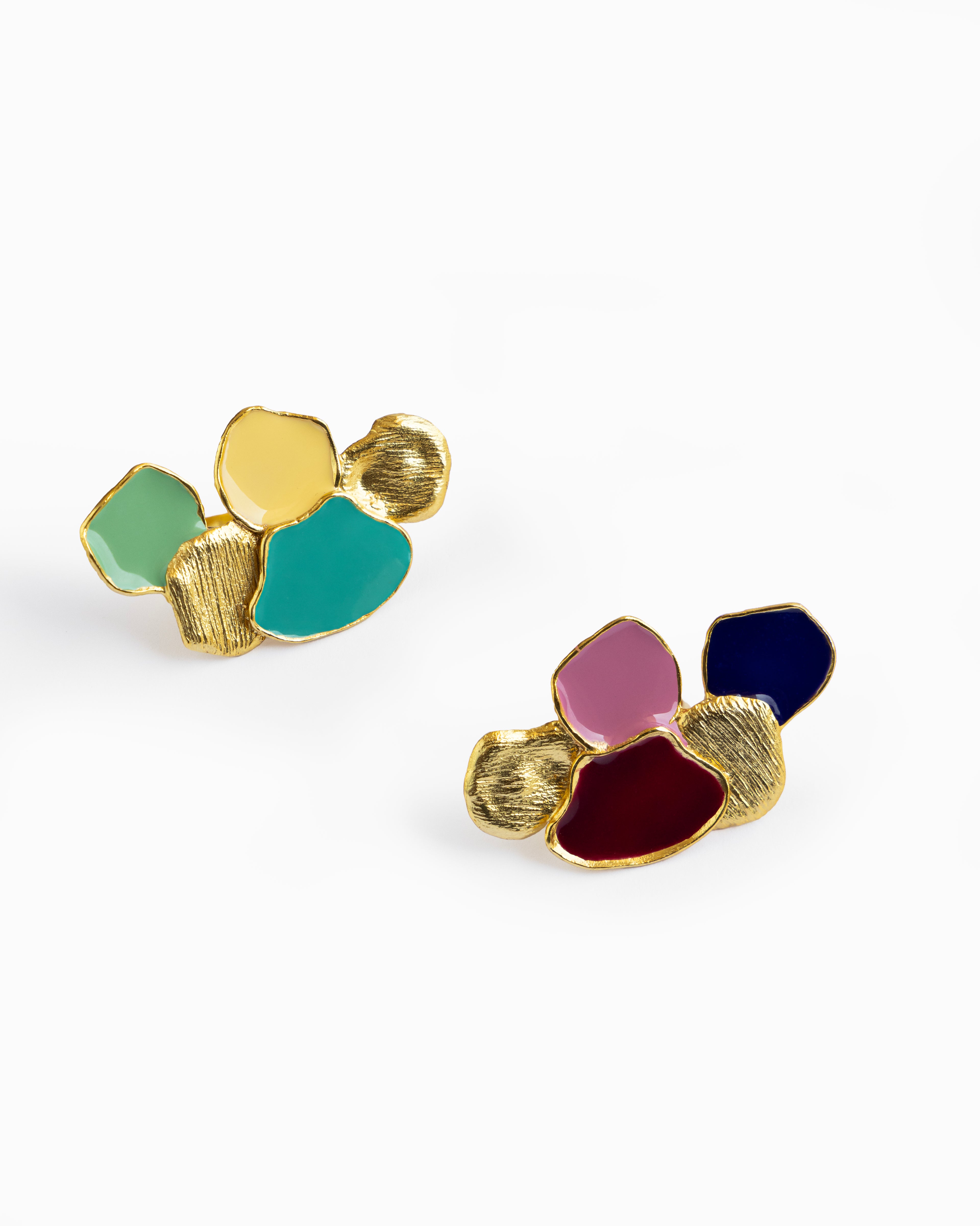 Petal Mosaic Ring - Dark