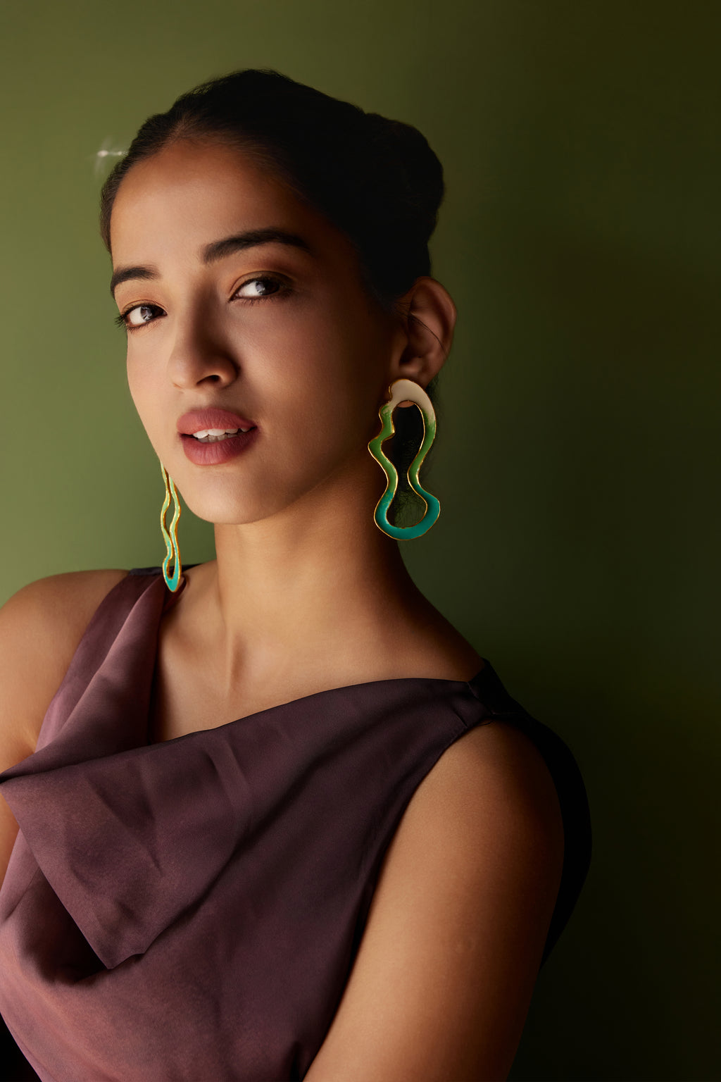 Ombre River Earrings - Turquoise & Green