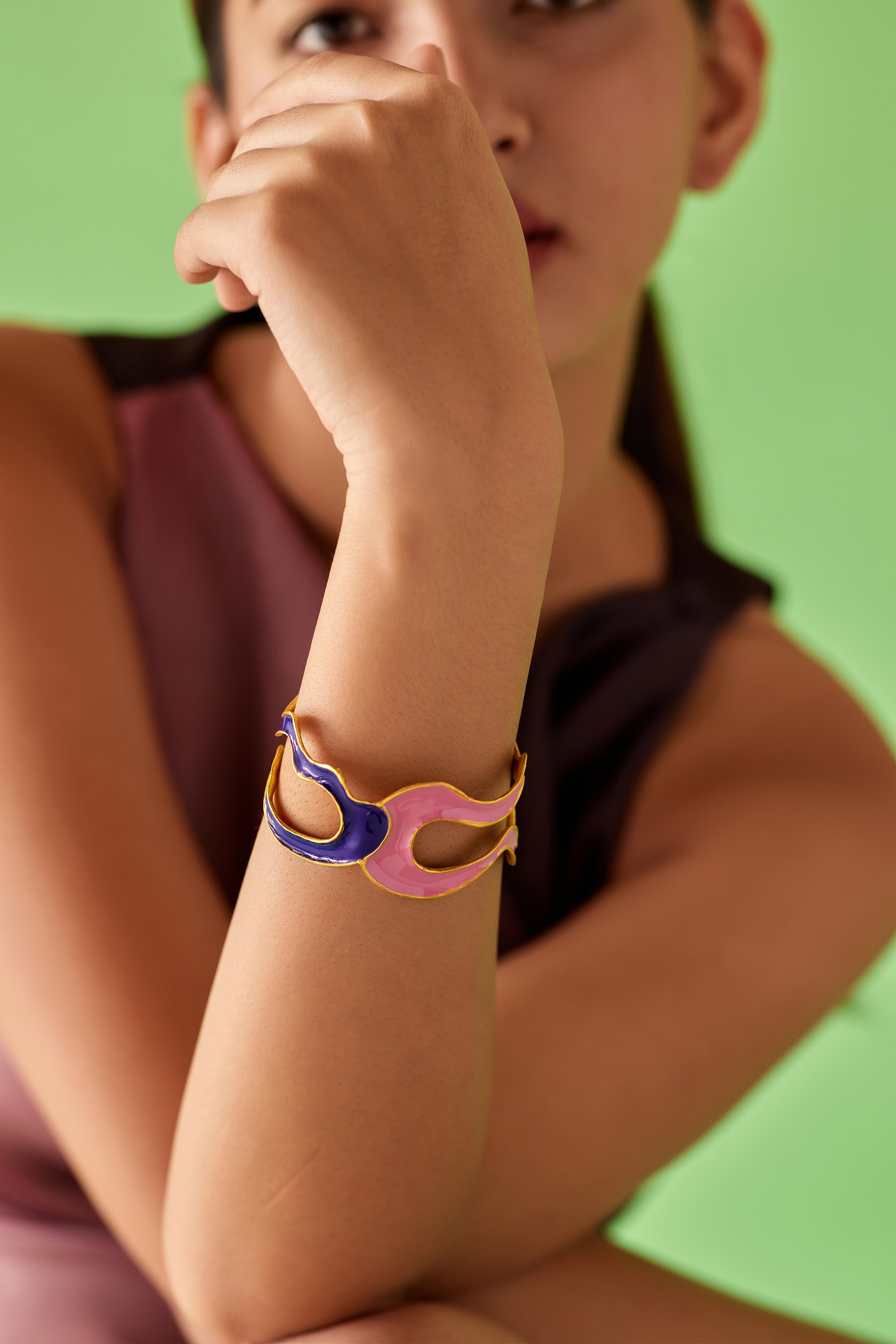 Pink & Purple Wave Cuff