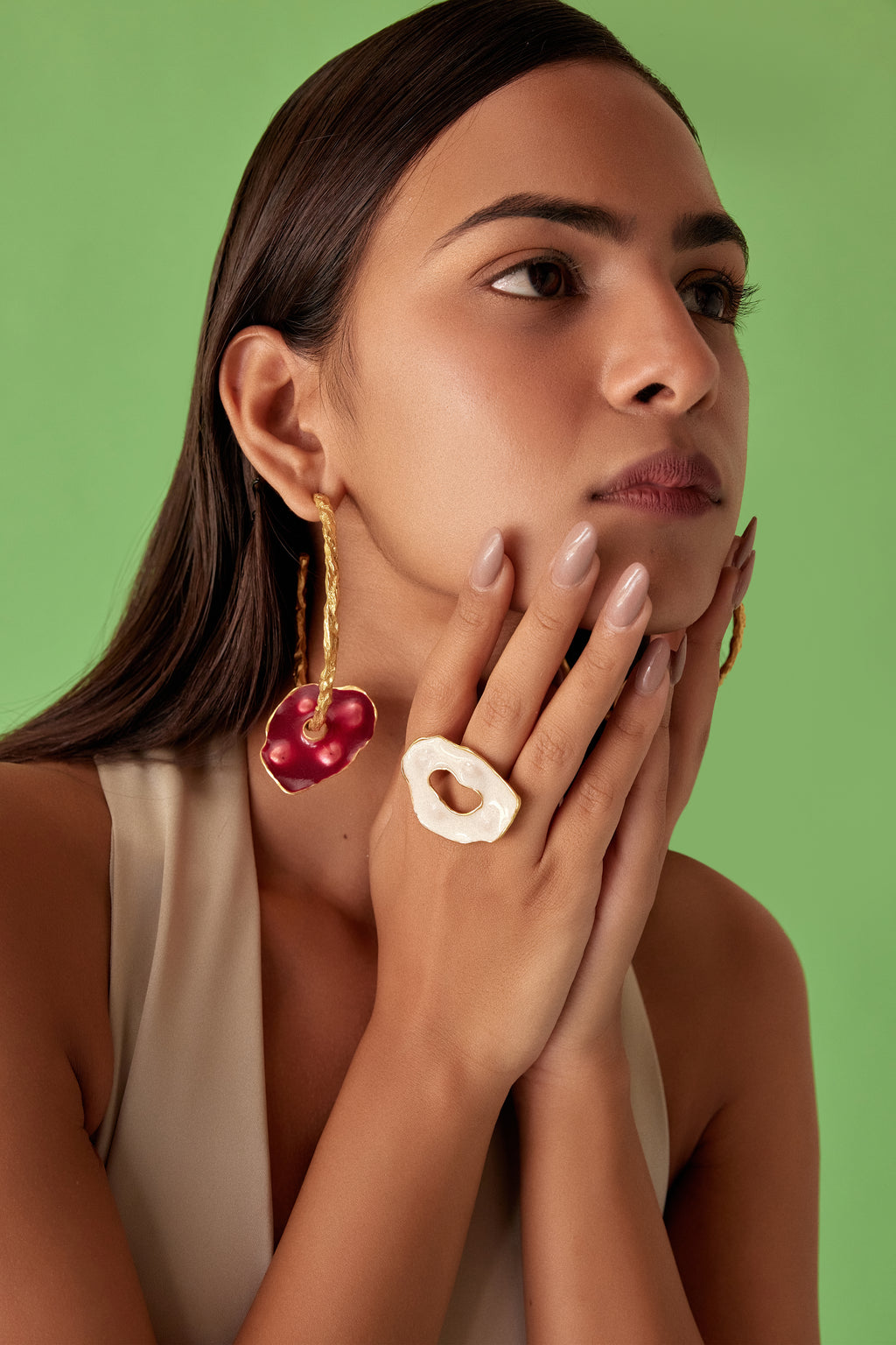 Color Crush Multiway Hoops - Burgundy