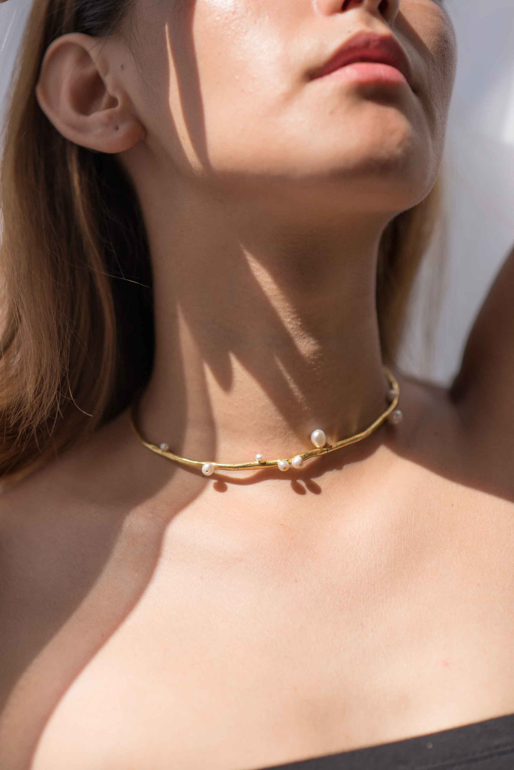 White & Gold Choker