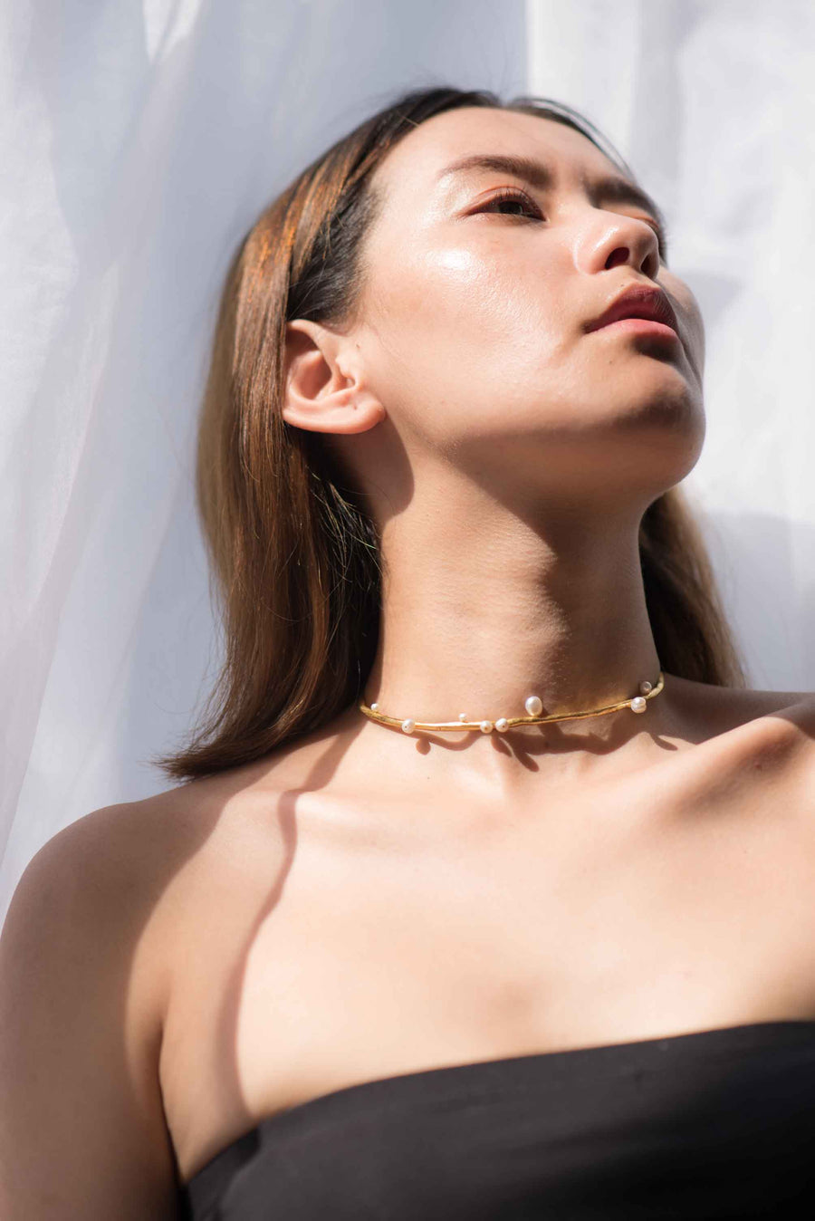 White & Gold Choker