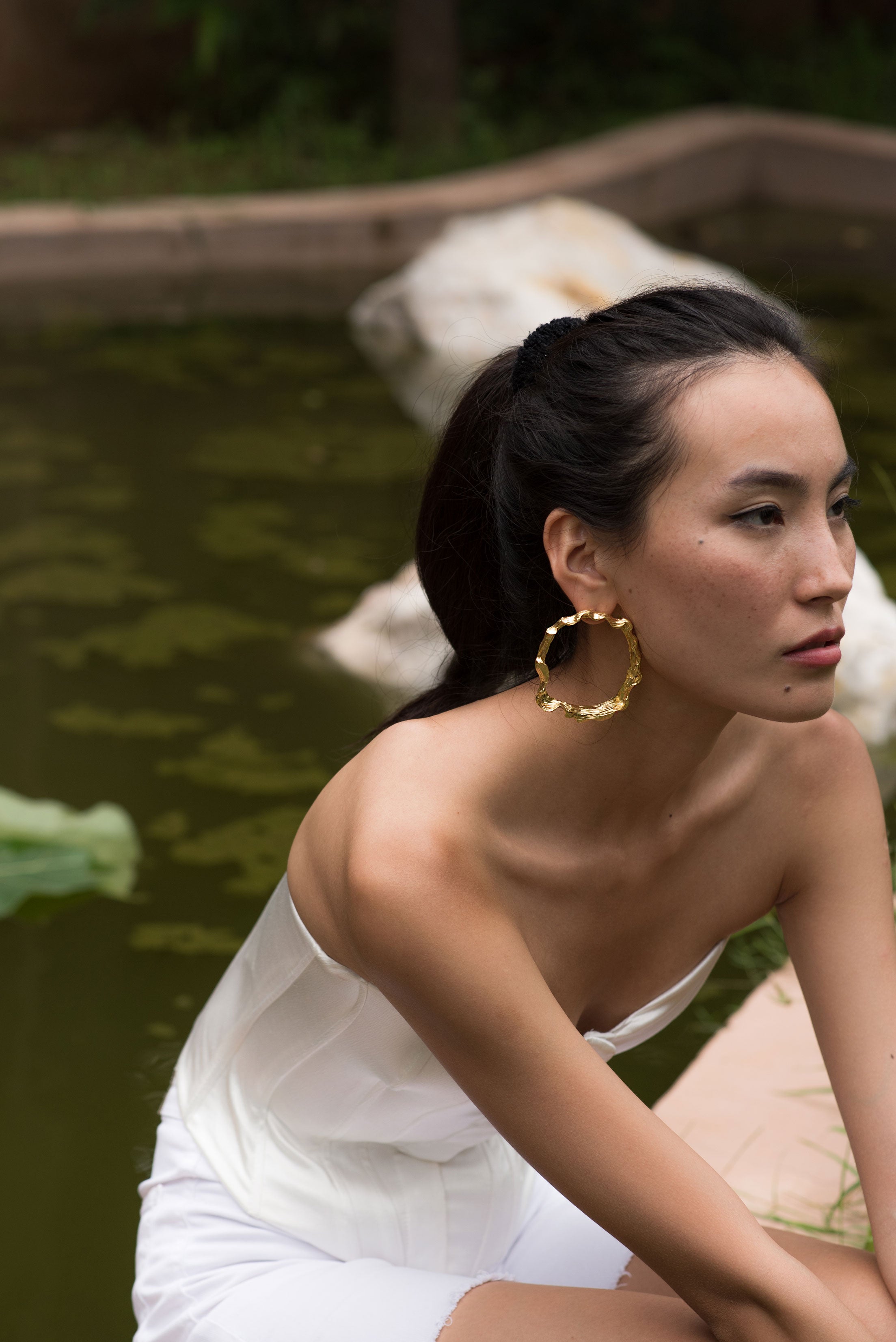 Bark texture classic hoops