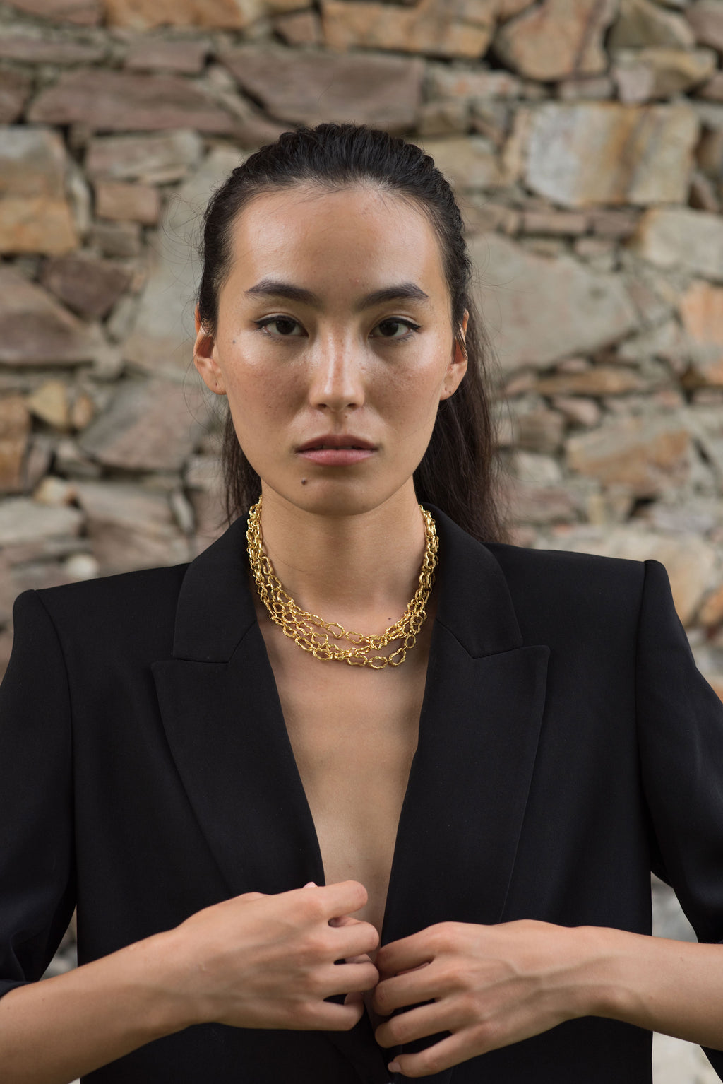 Textured chain necklace