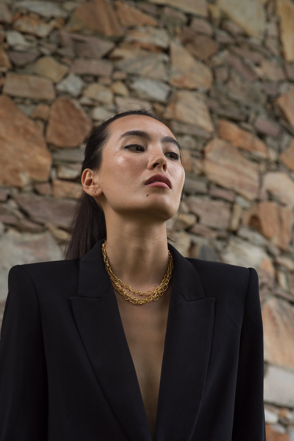 Textured chain necklace