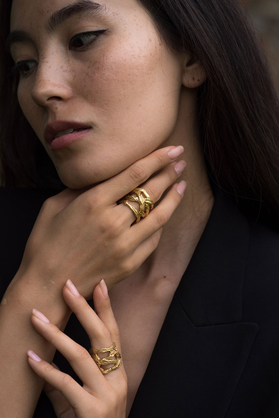 Bark texture ring