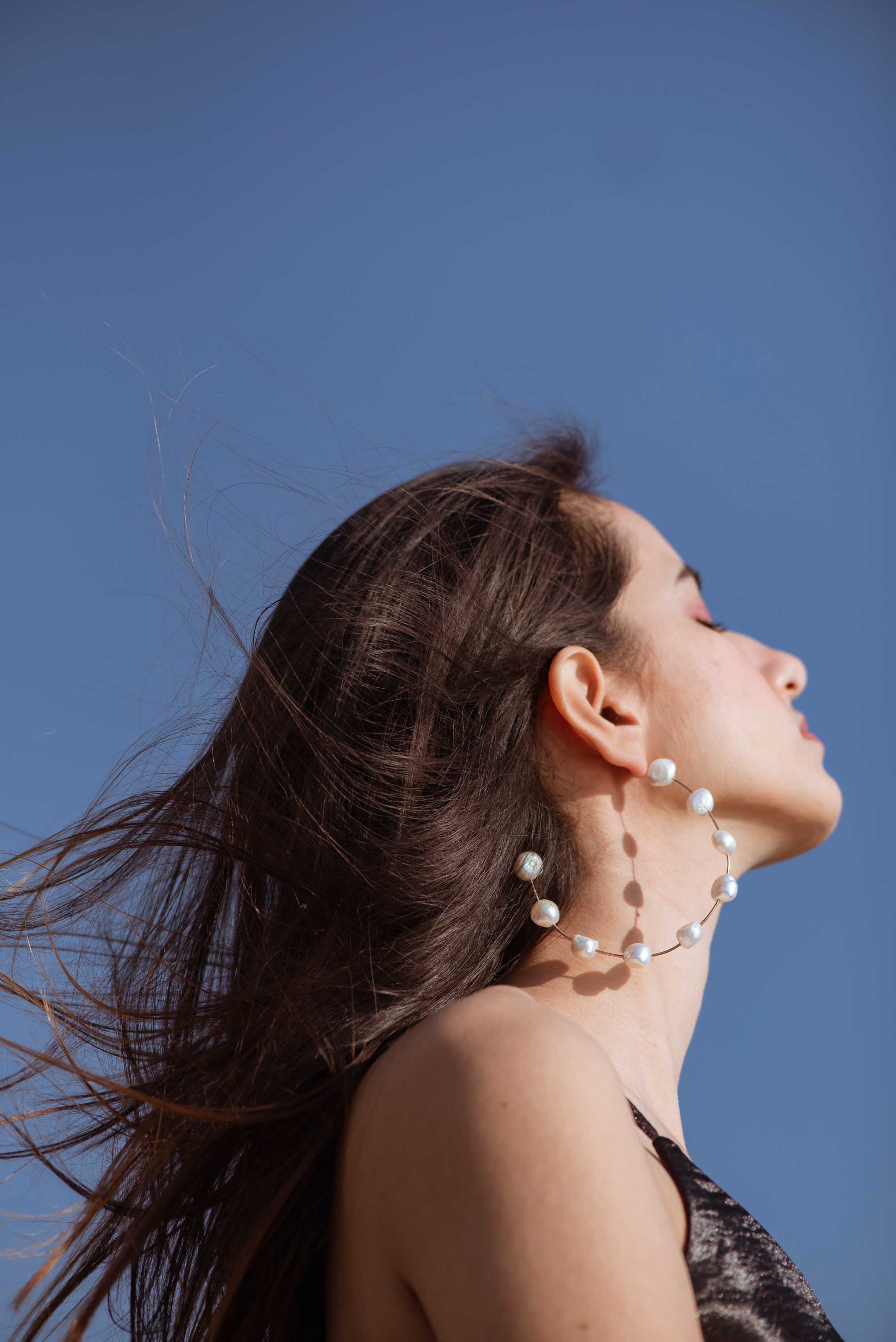 Freshwater Pearl Hoops