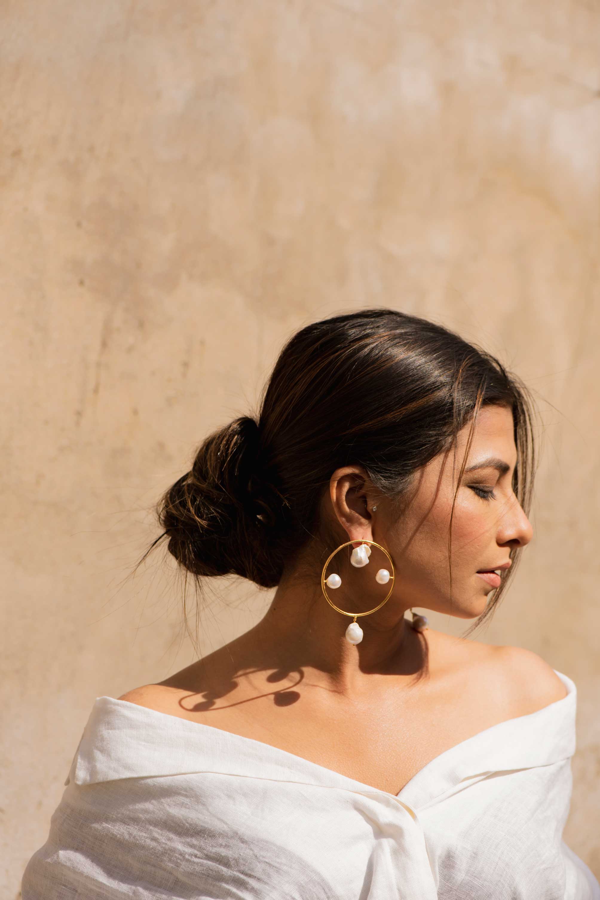 Pooja Hegde - Pearl Moon Hoops