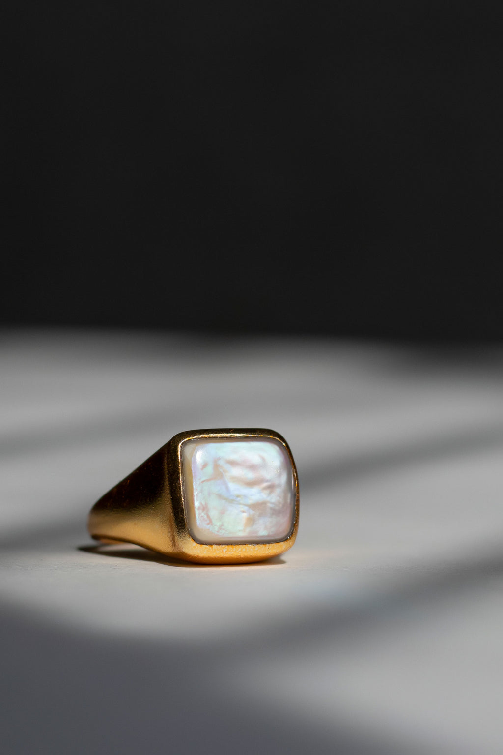 Square pearl ring