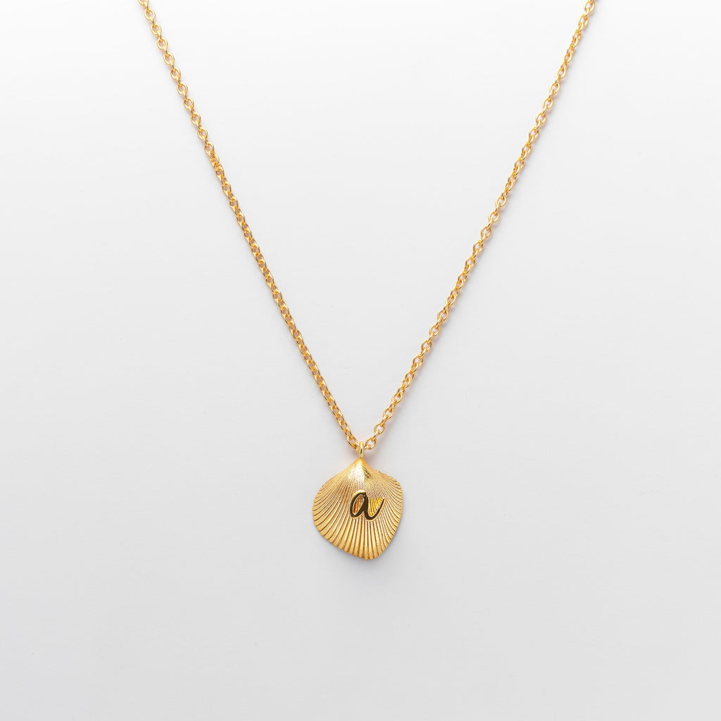 Shell monogram necklace