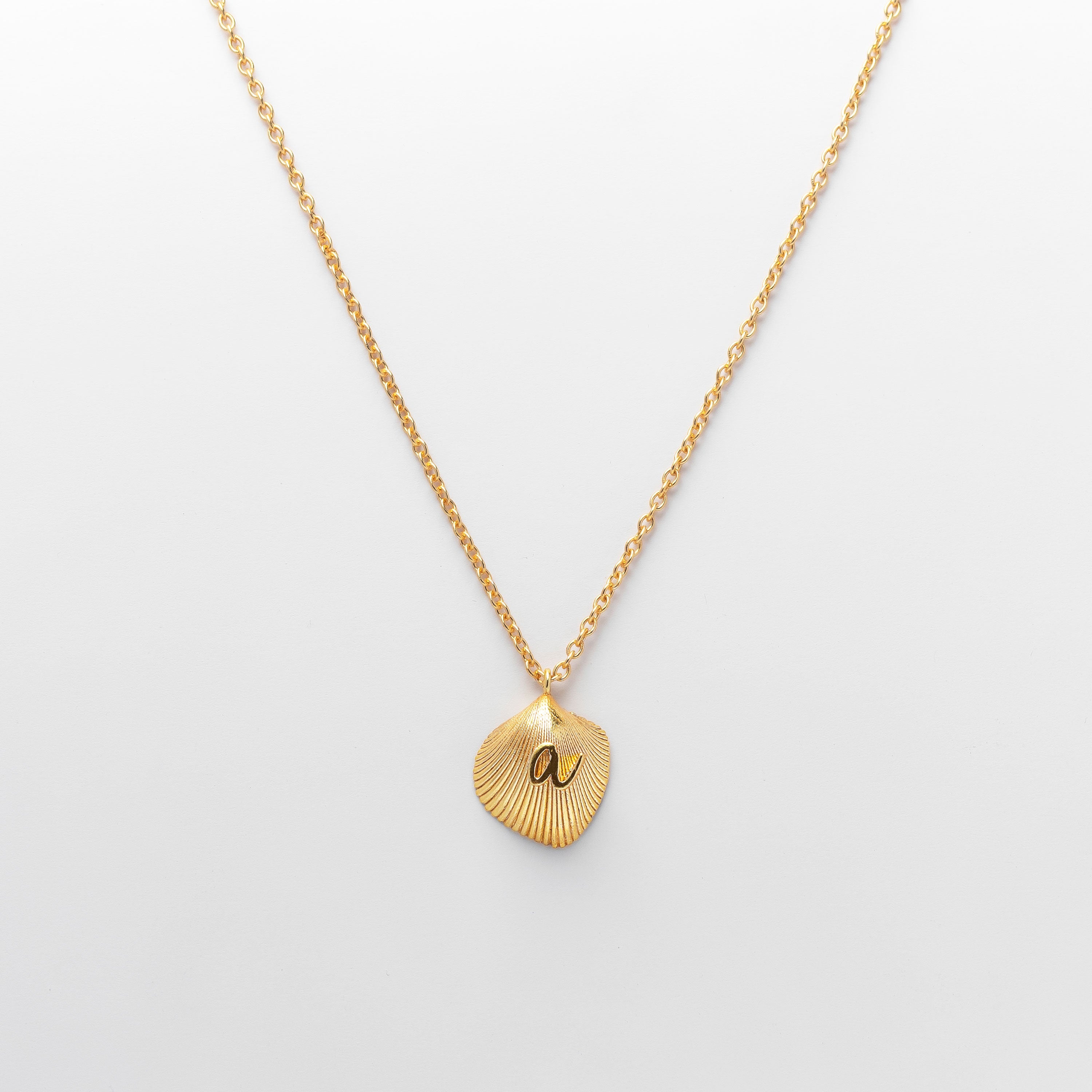 Shell monogram necklace
