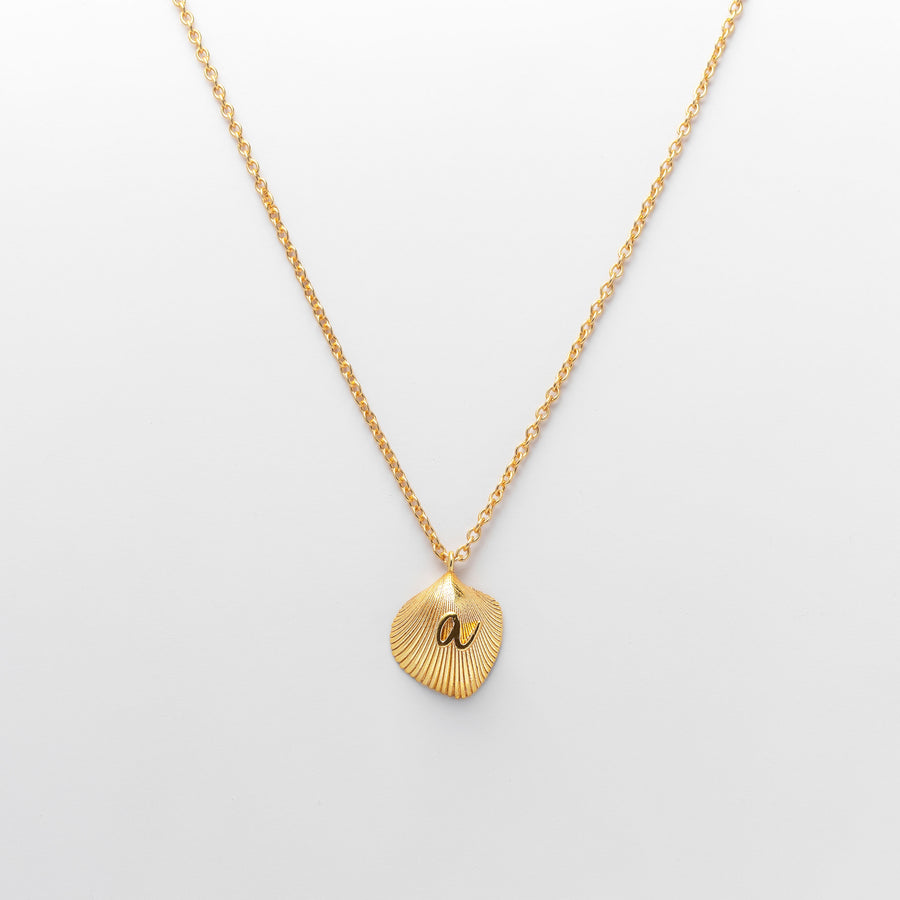 Shell monogram necklace