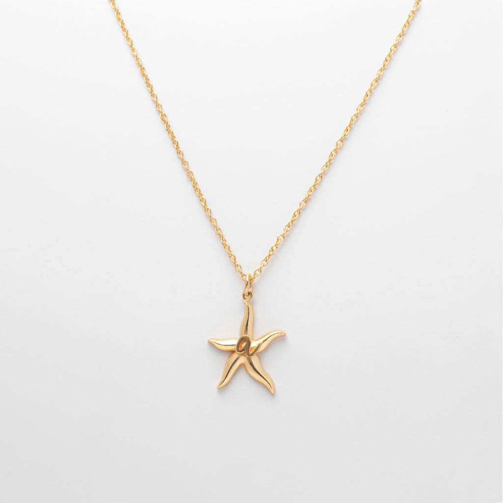 Starfish monogram necklace