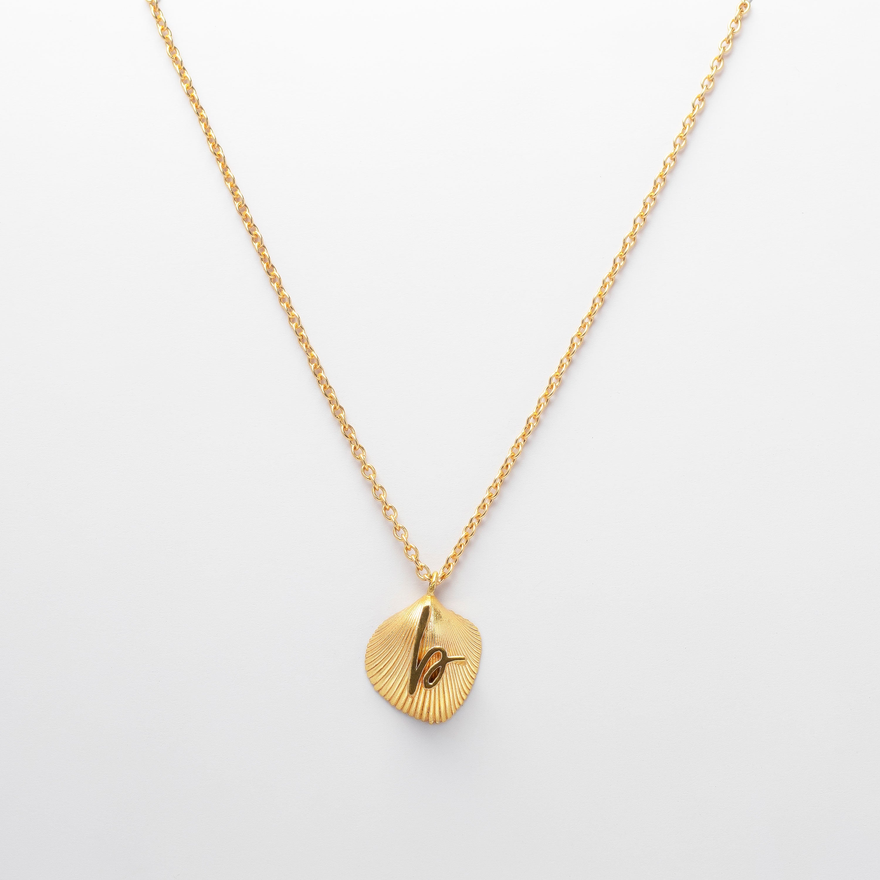 Shell monogram necklace