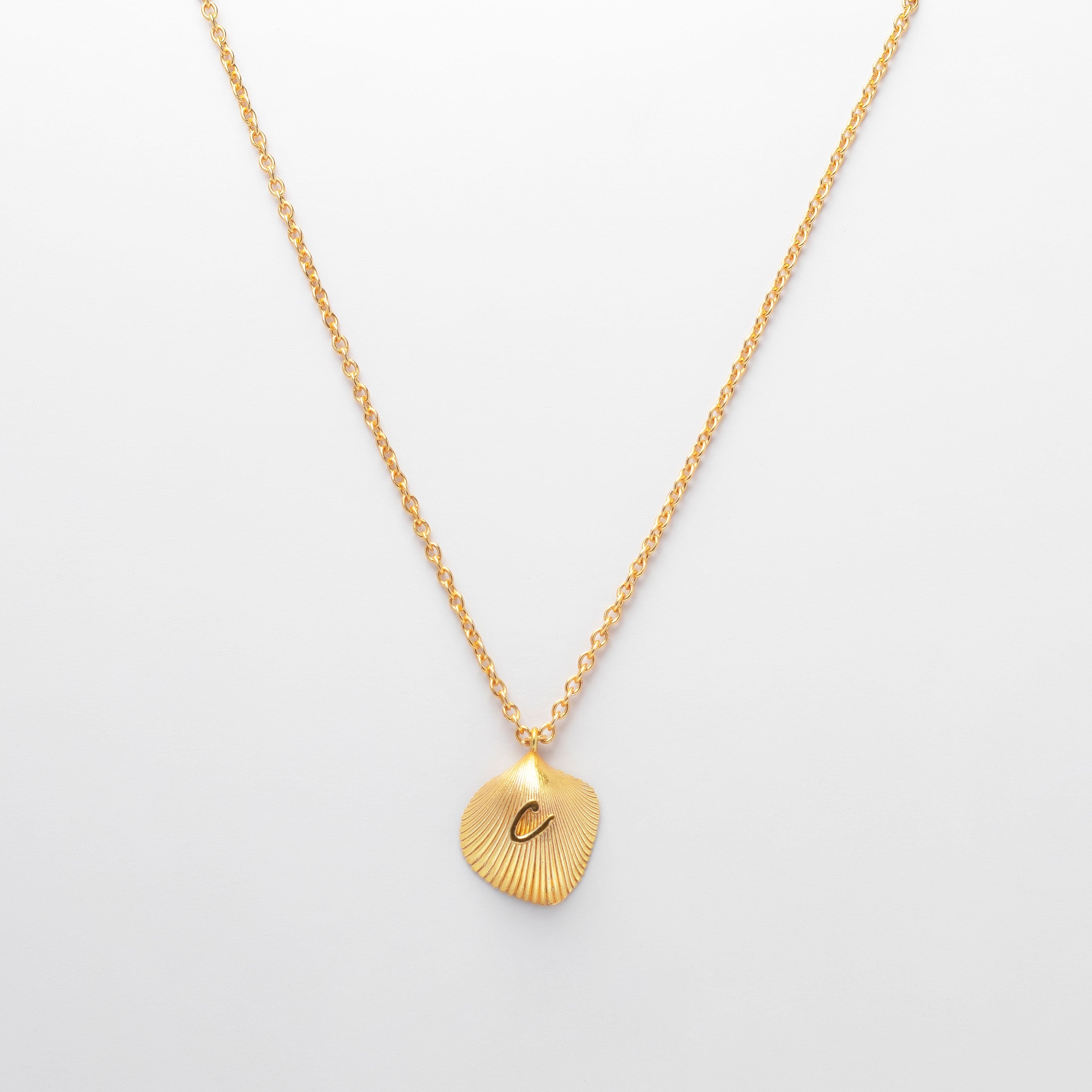 Shell monogram necklace
