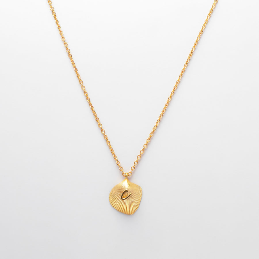 Shell monogram necklace