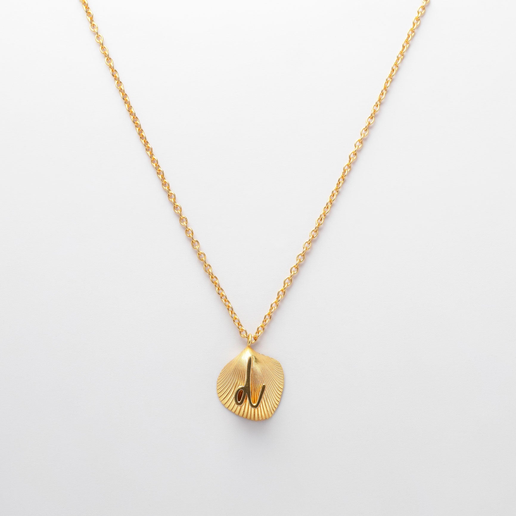 Shell monogram necklace