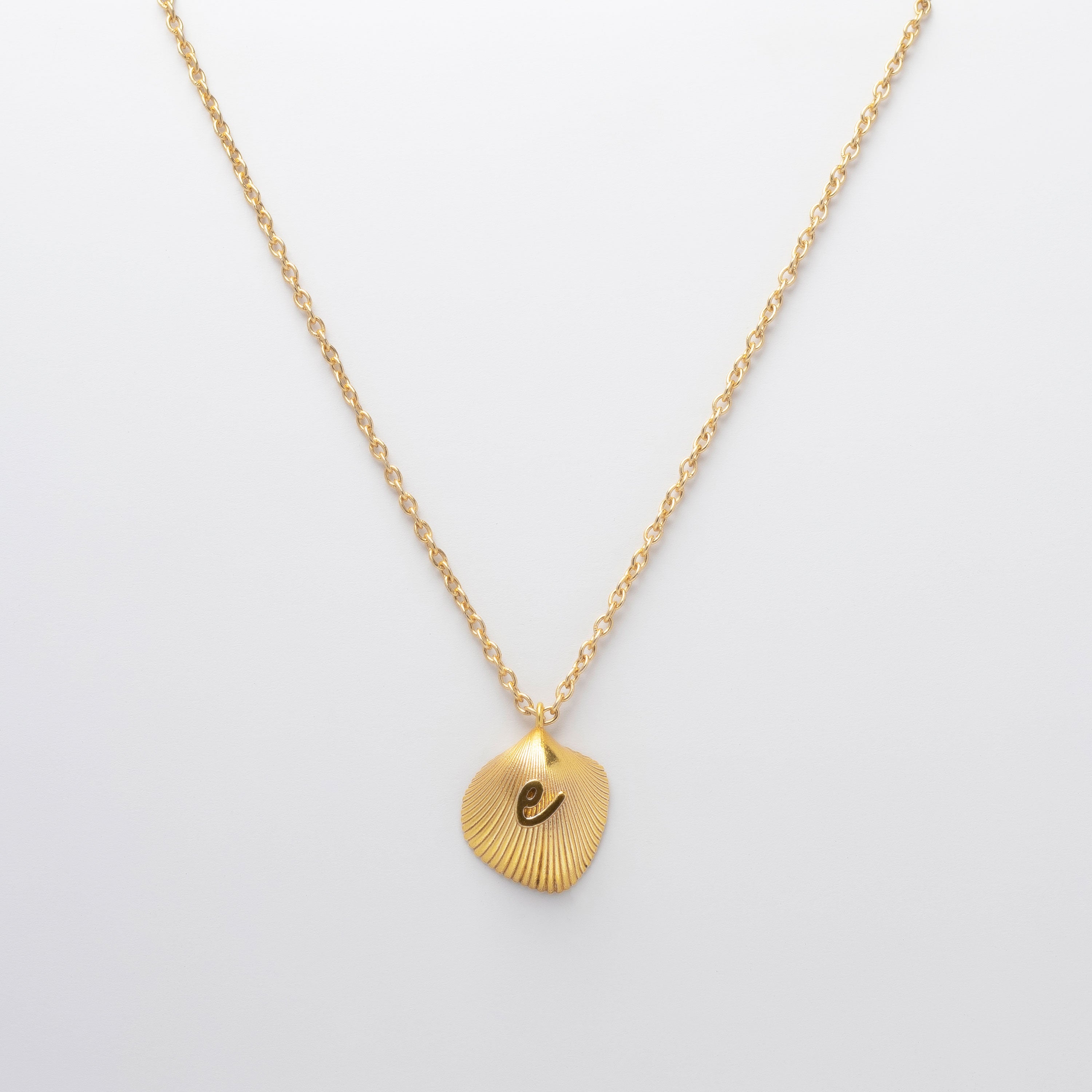 Shell monogram necklace