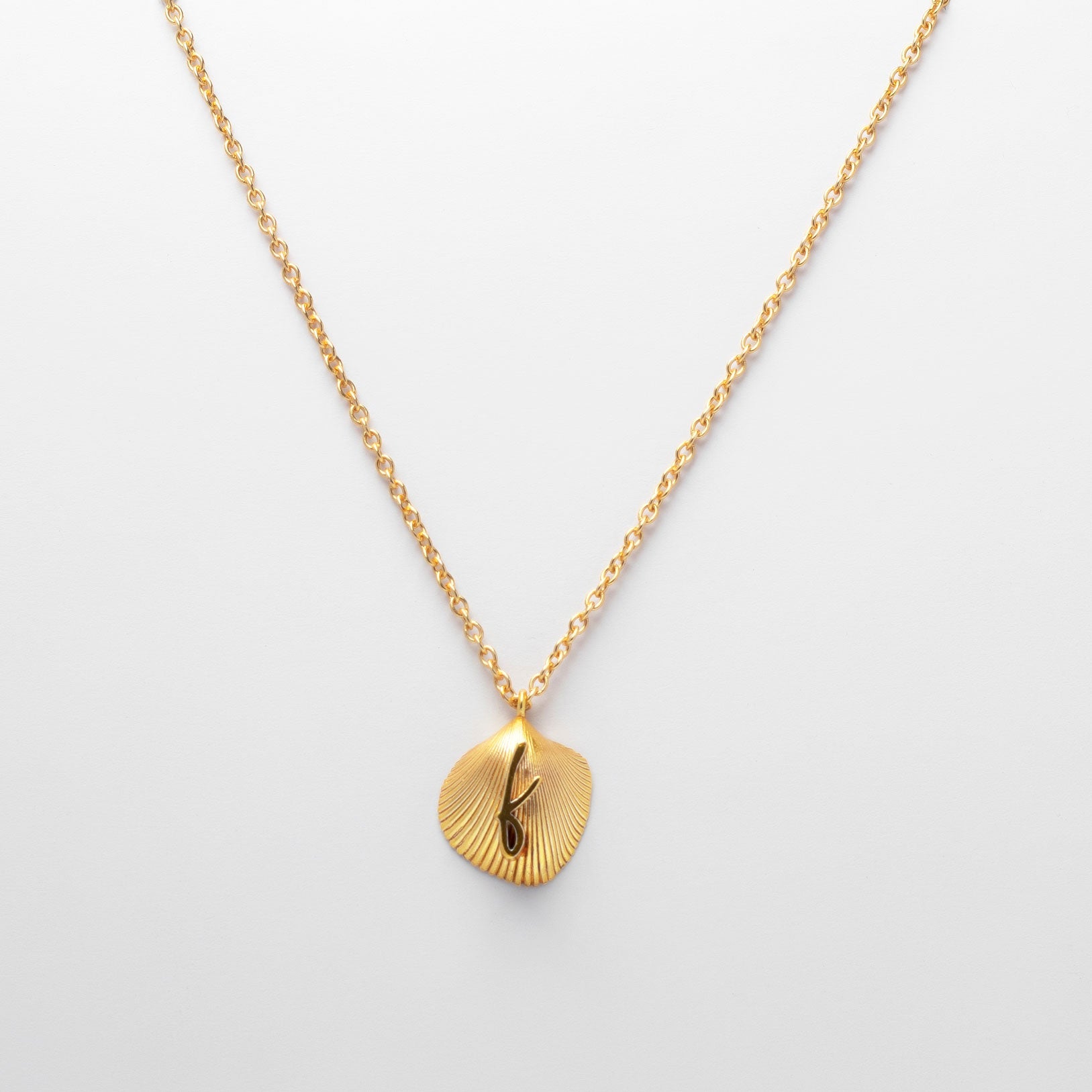 Shell monogram necklace