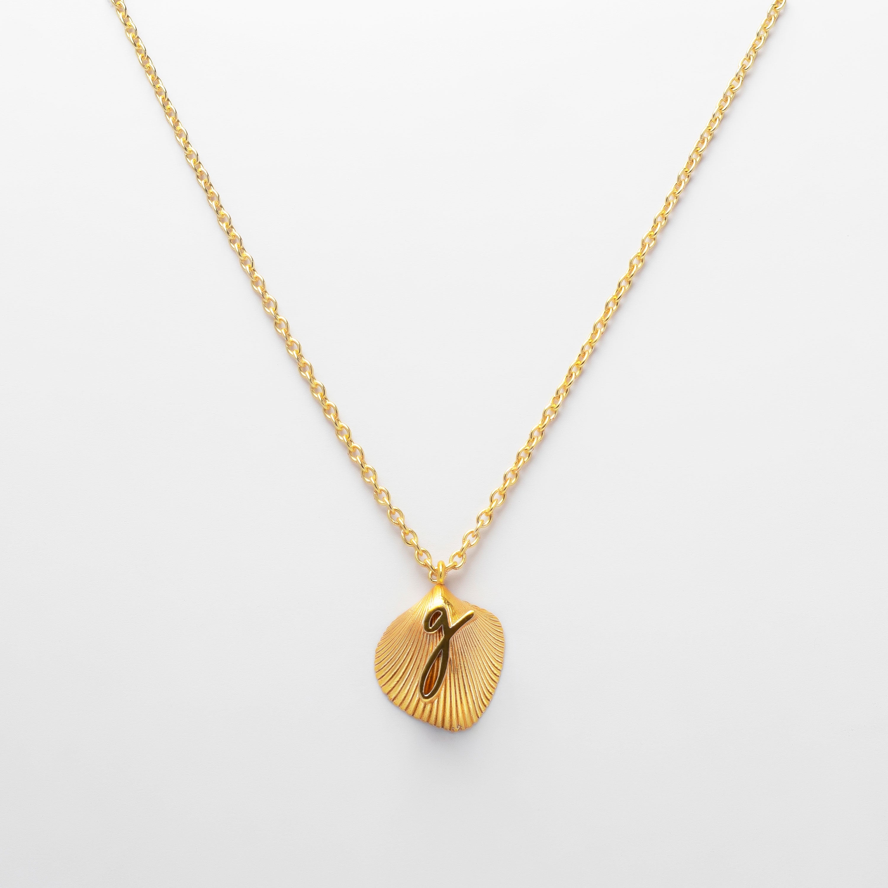 Shell monogram necklace