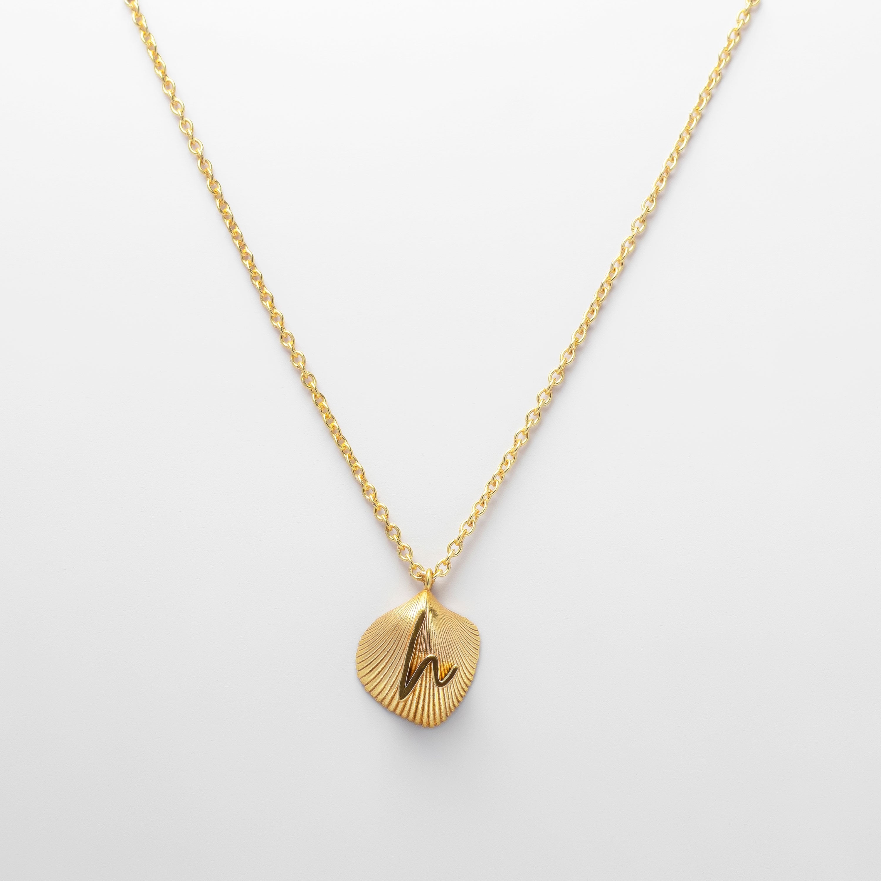 Shell monogram necklace