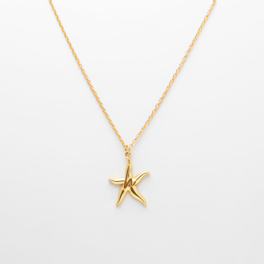 Starfish monogram necklace