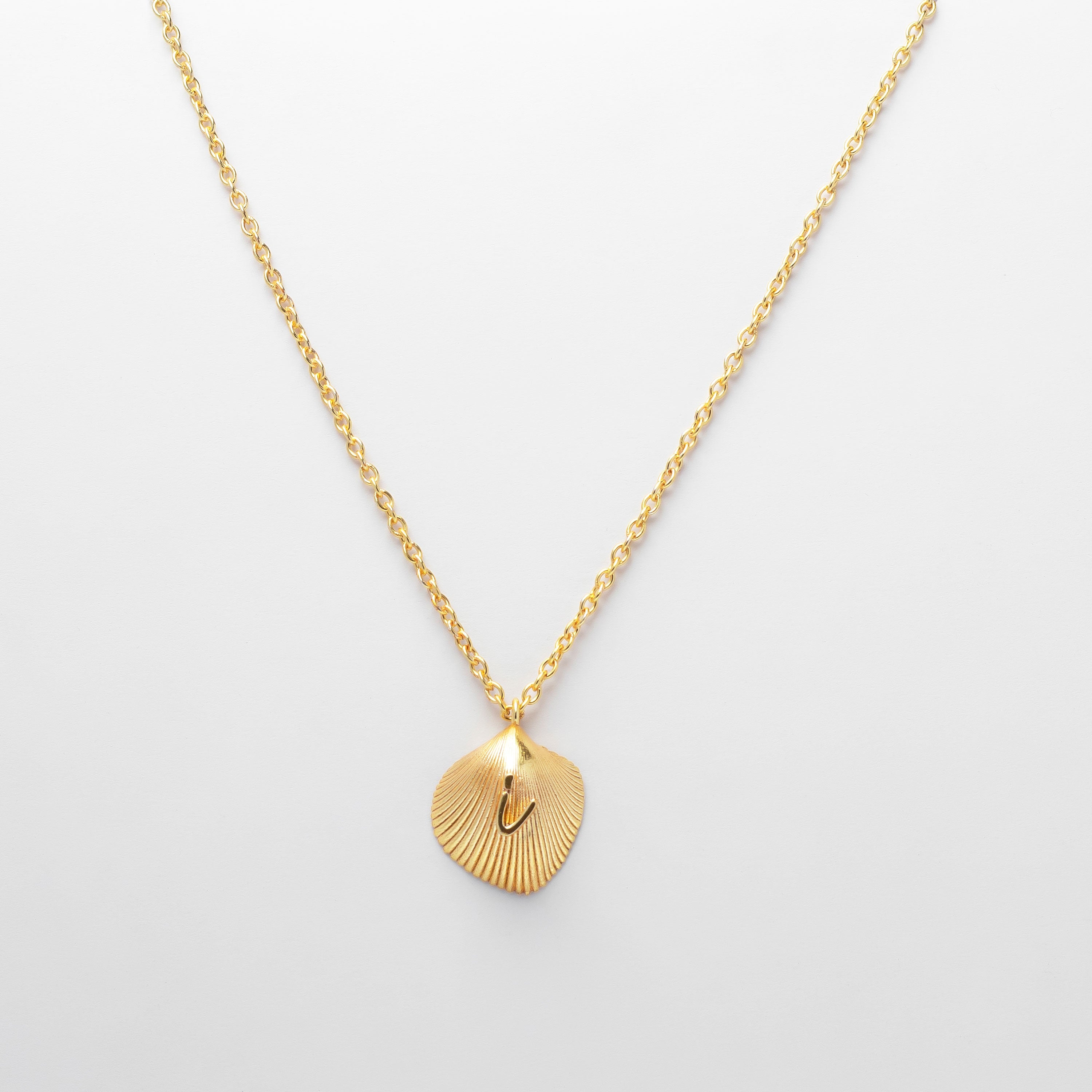 Shell monogram necklace