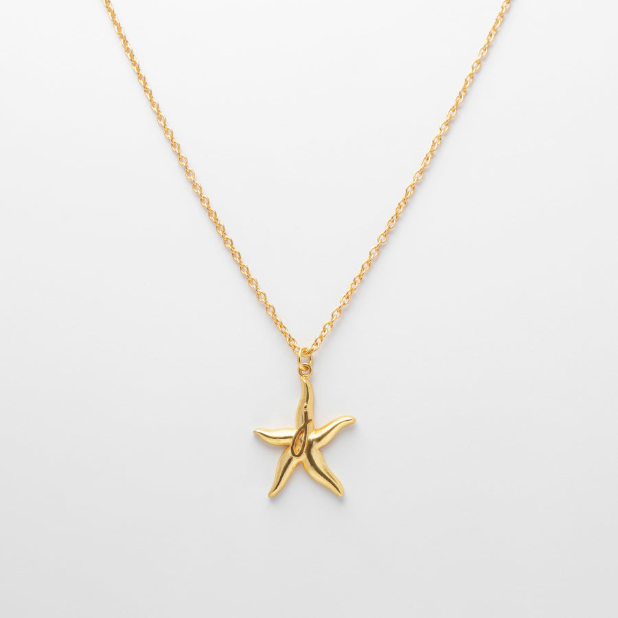 Starfish monogram necklace