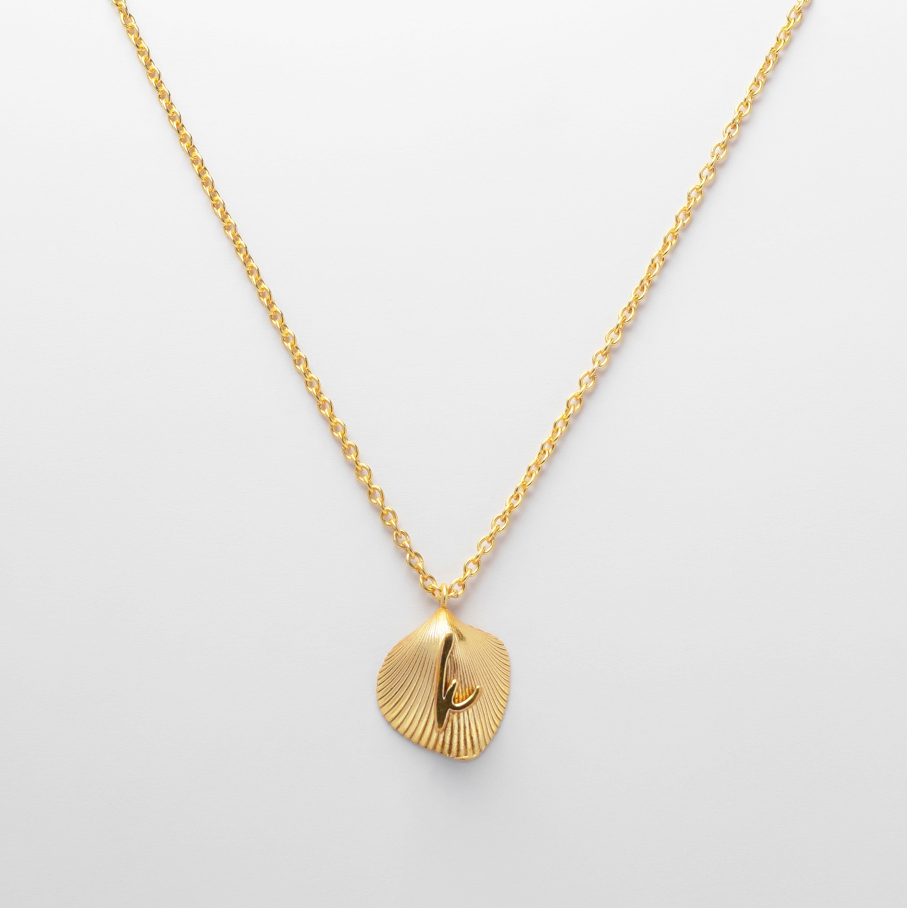 Shell monogram necklace