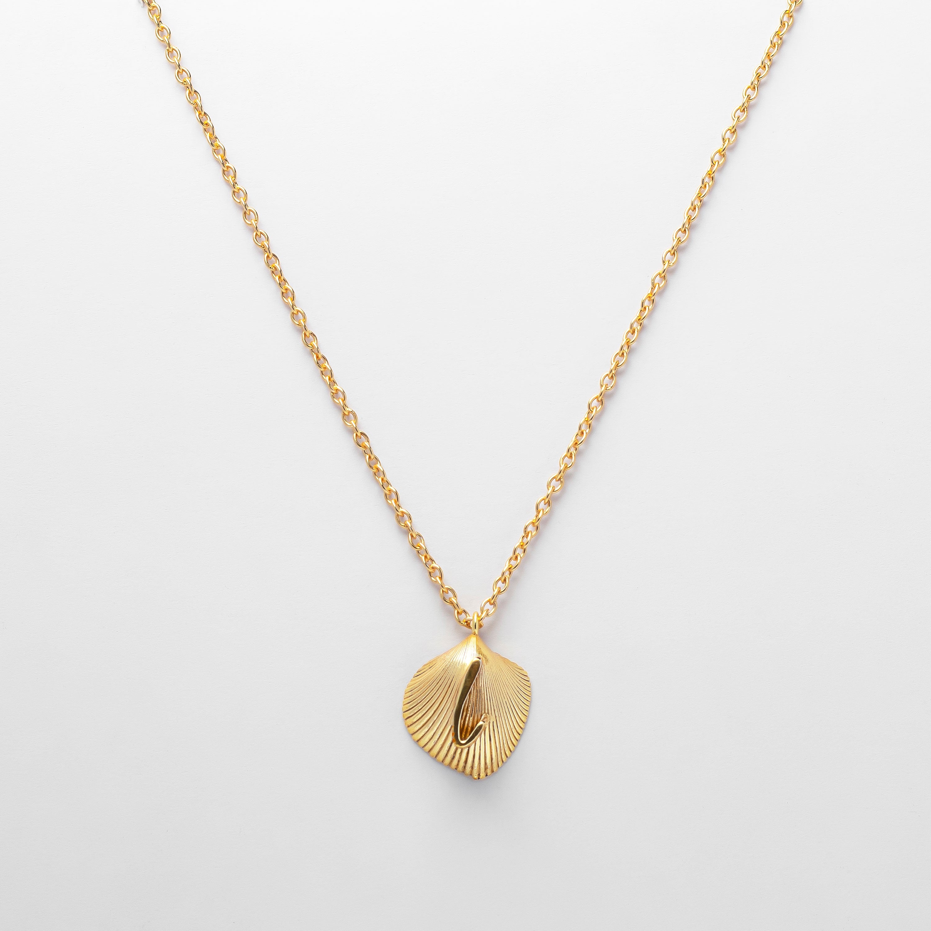 Shell monogram necklace