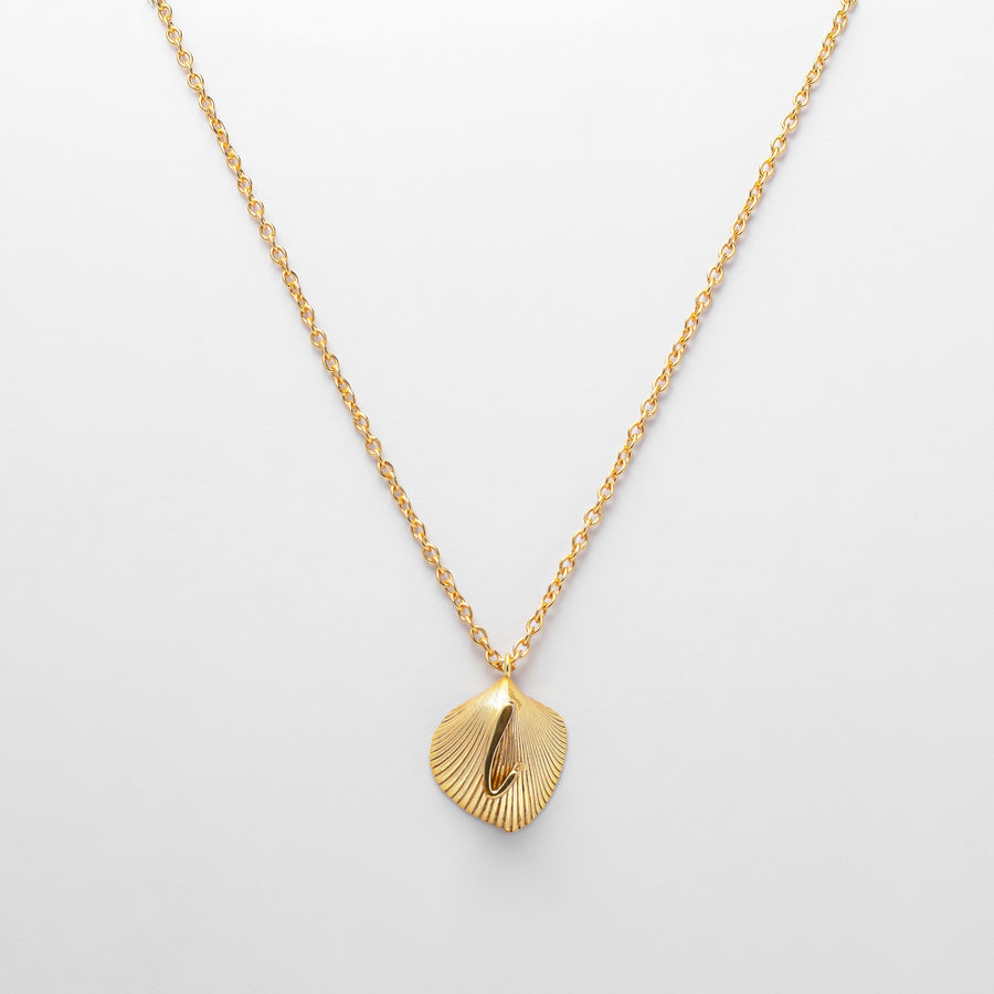 Shell monogram necklace
