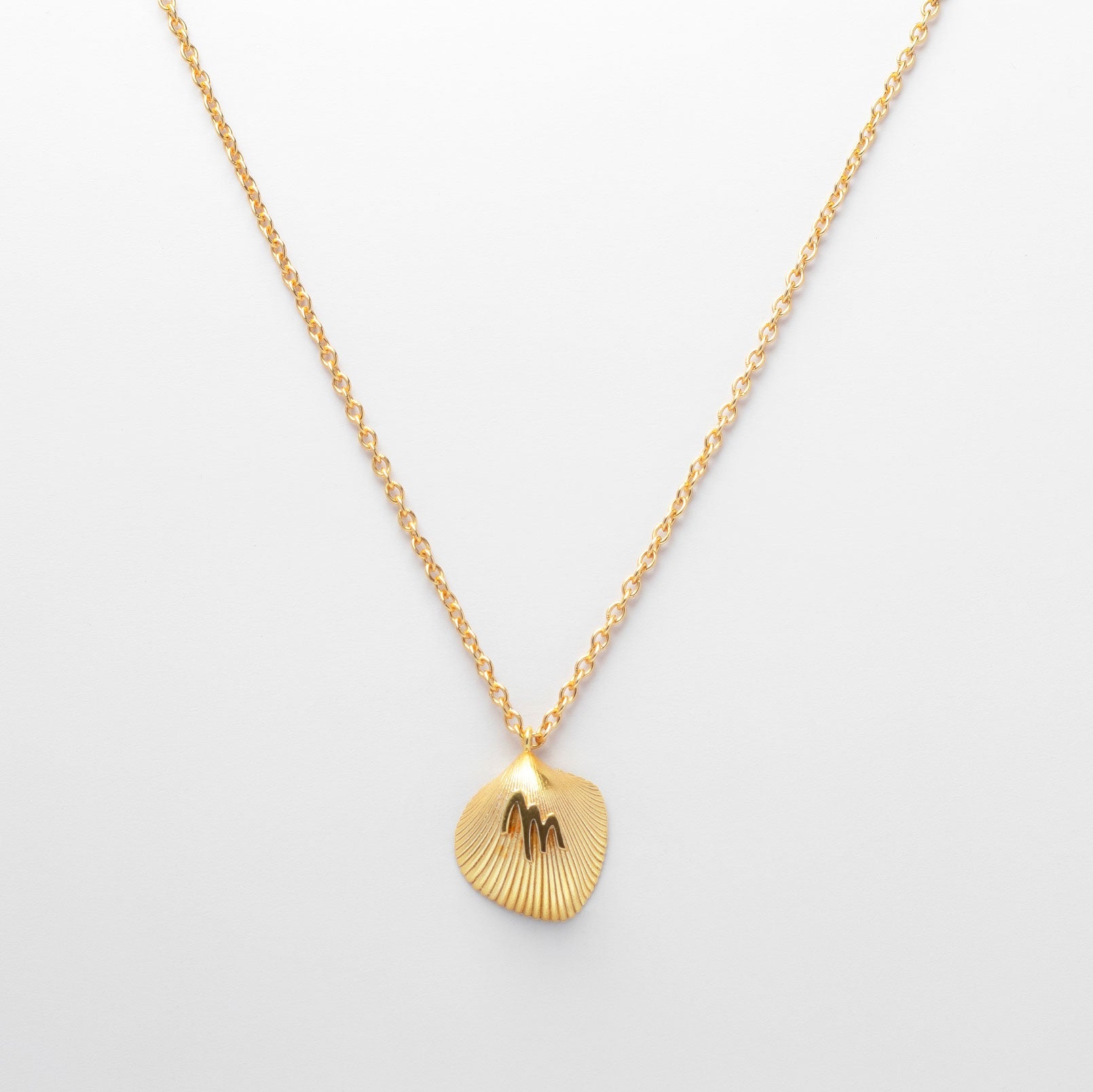 Shell monogram necklace