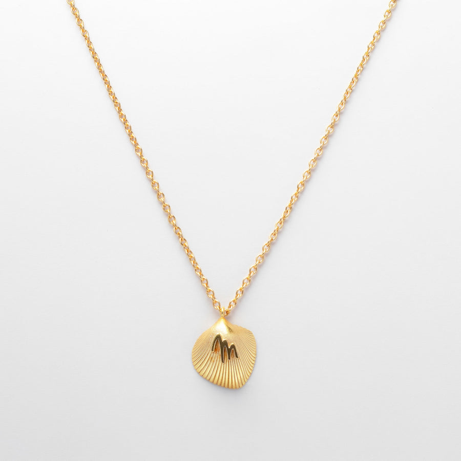 Shell monogram necklace