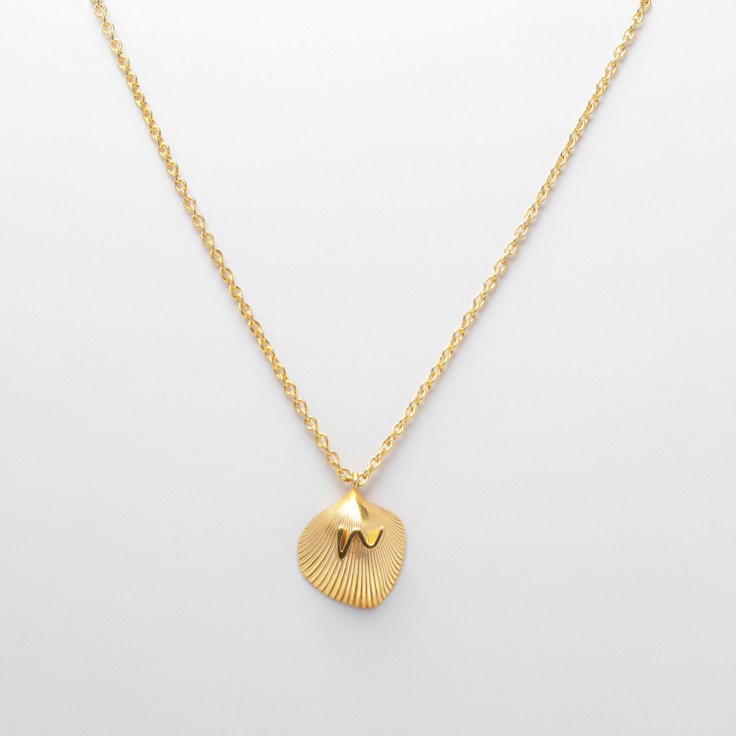 Shell monogram necklace