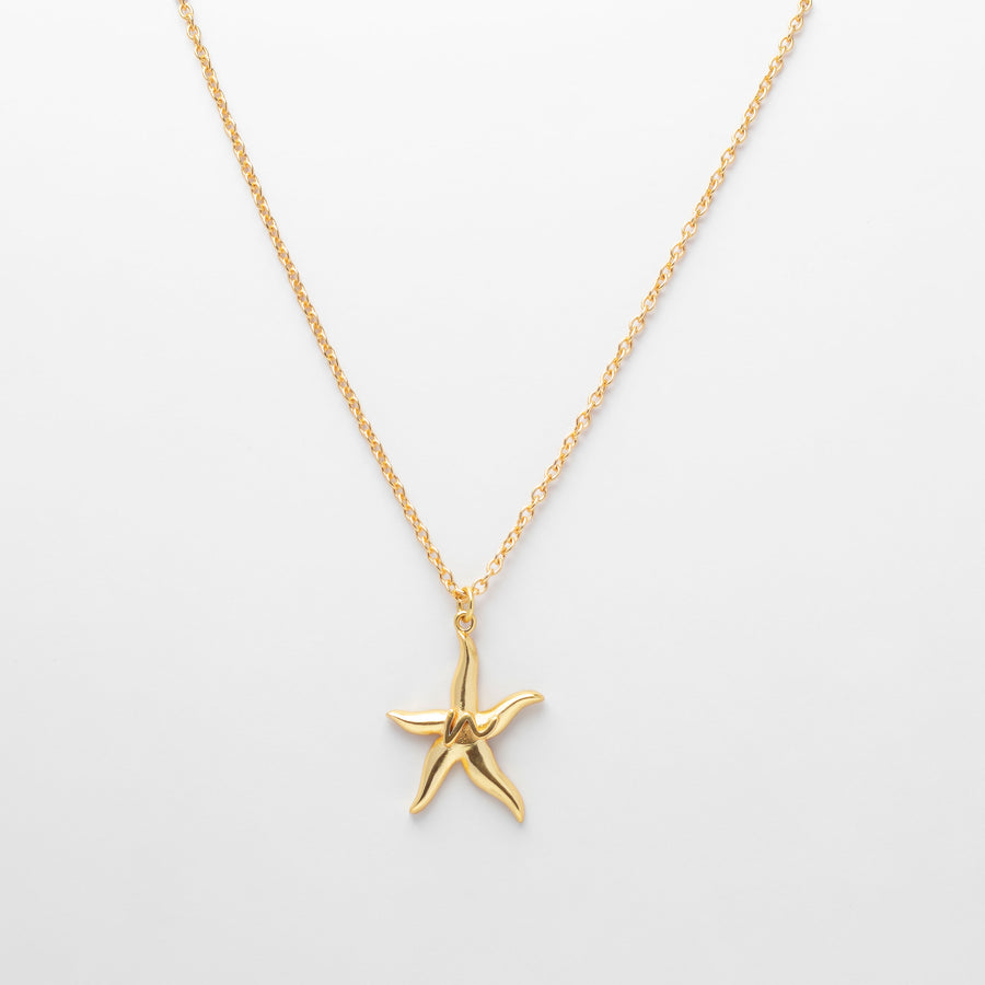 Starfish monogram necklace