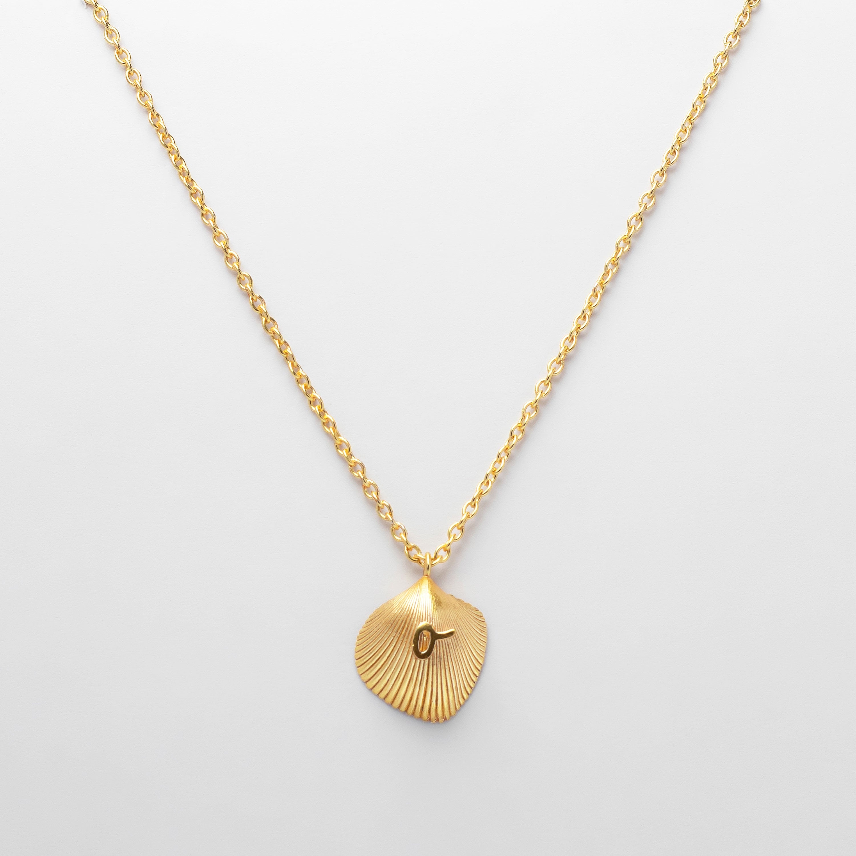 Shell monogram necklace