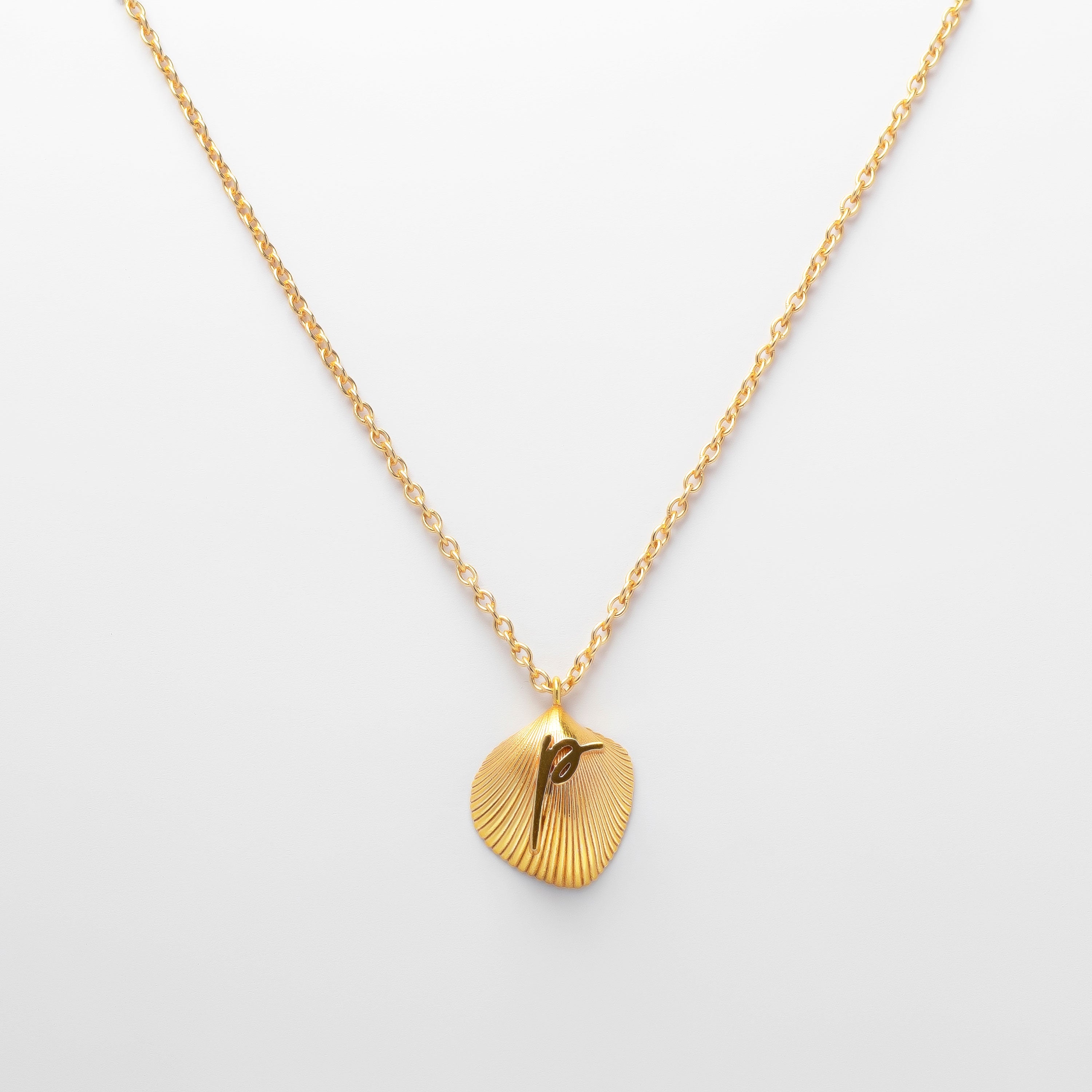 Shell monogram necklace