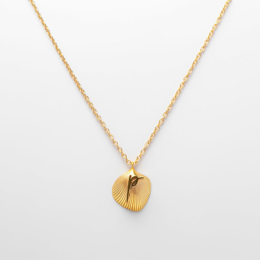 Shell monogram necklace