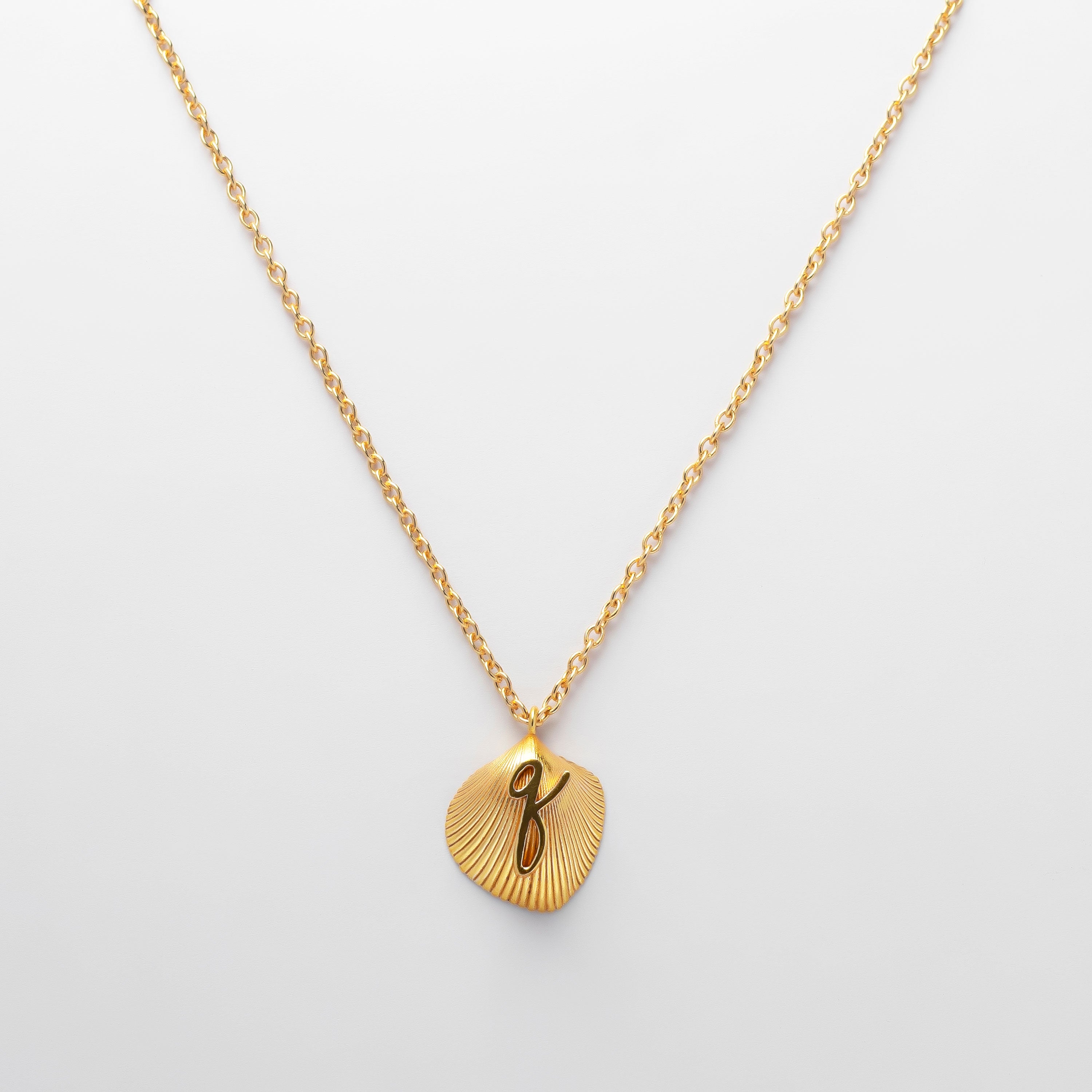 Shell monogram necklace