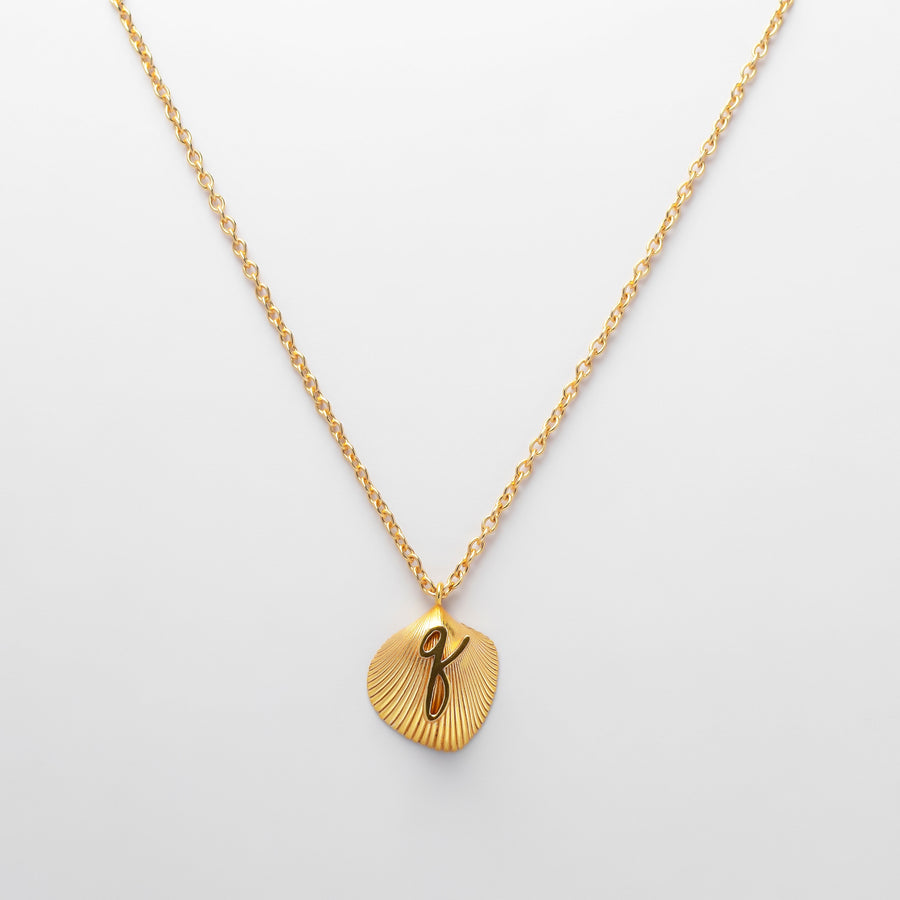 Shell monogram necklace