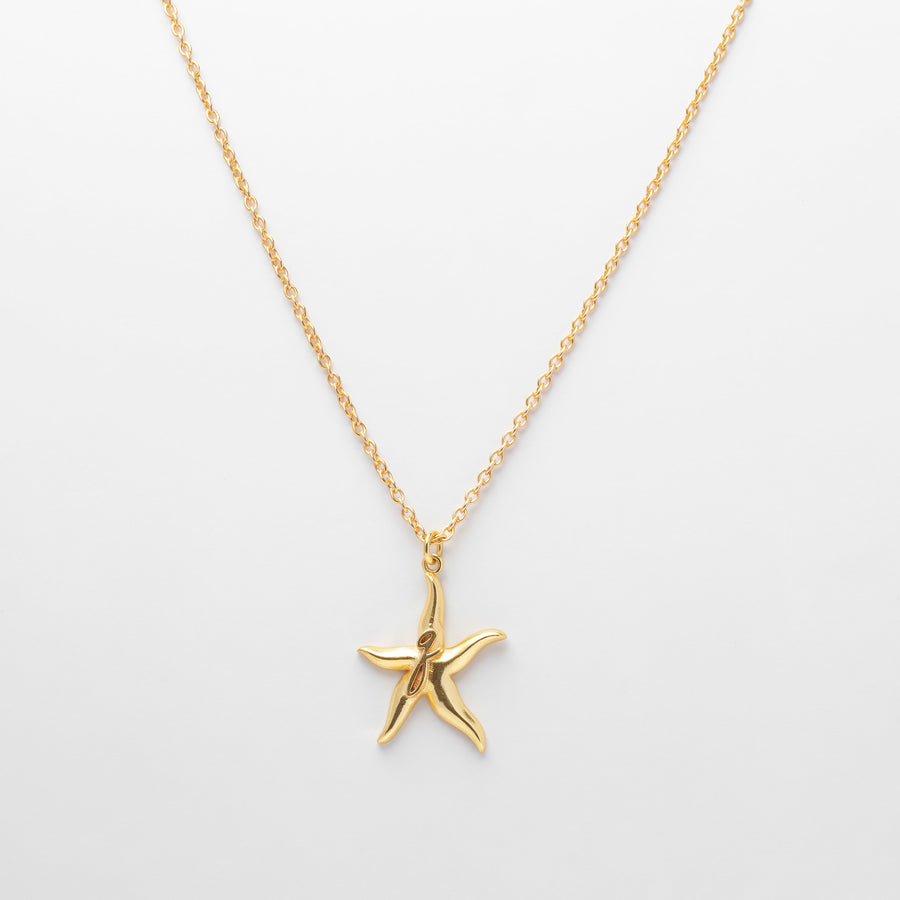 Starfish monogram necklace