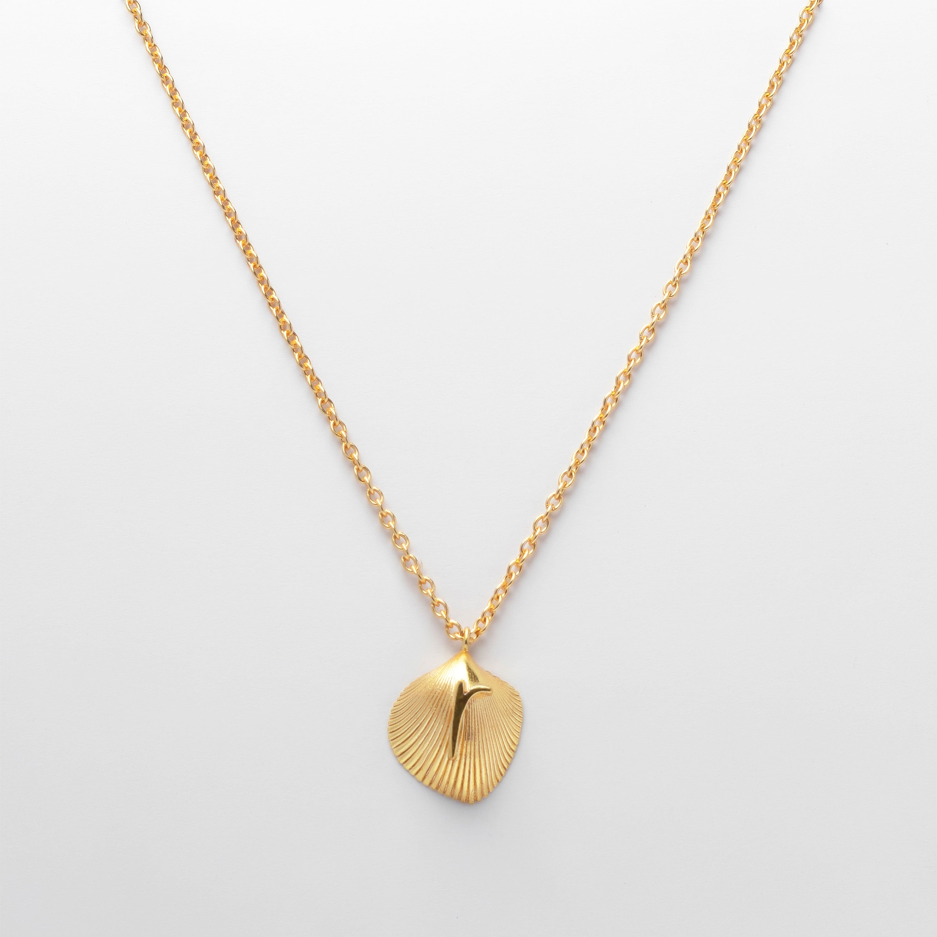 Shell monogram necklace