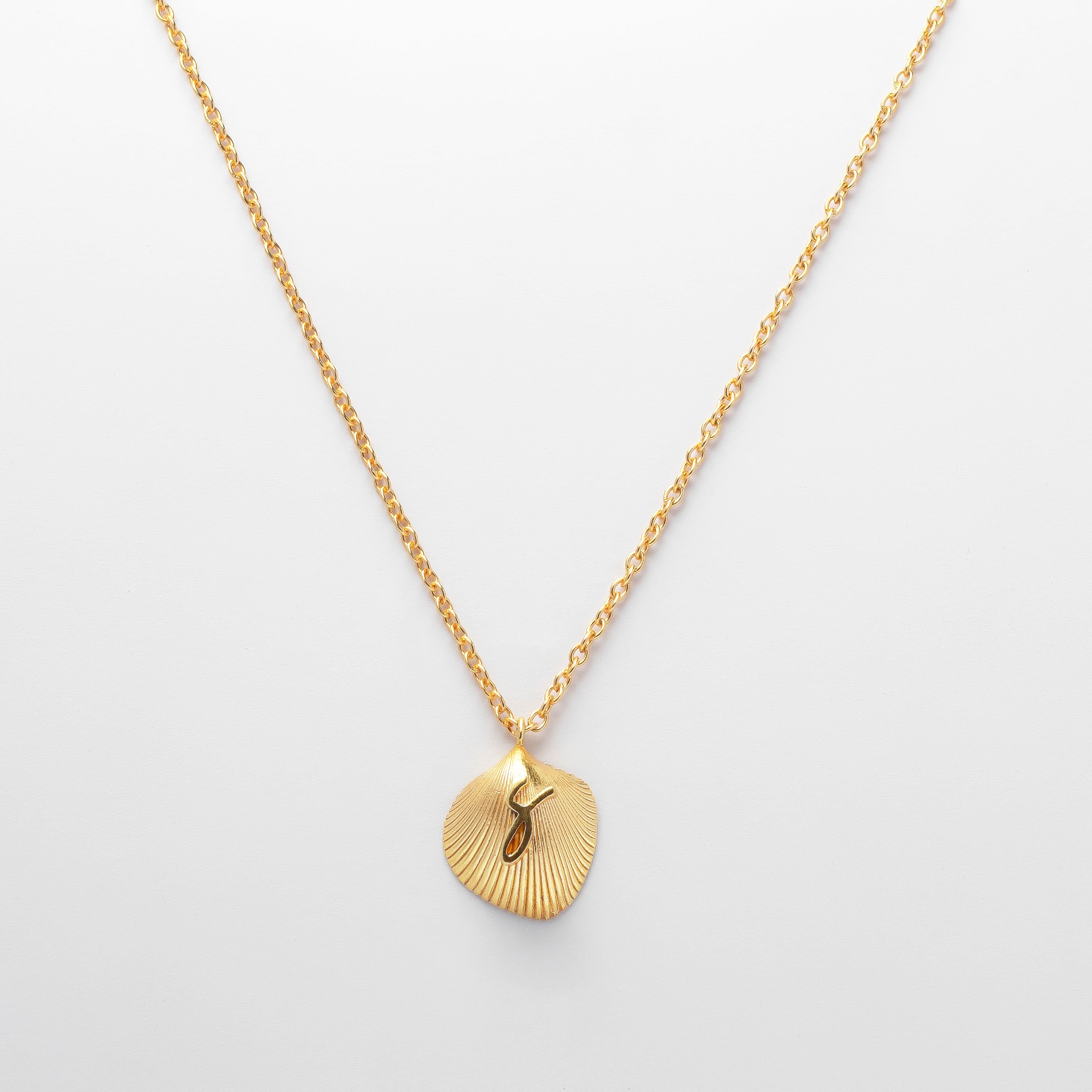 Shell monogram necklace