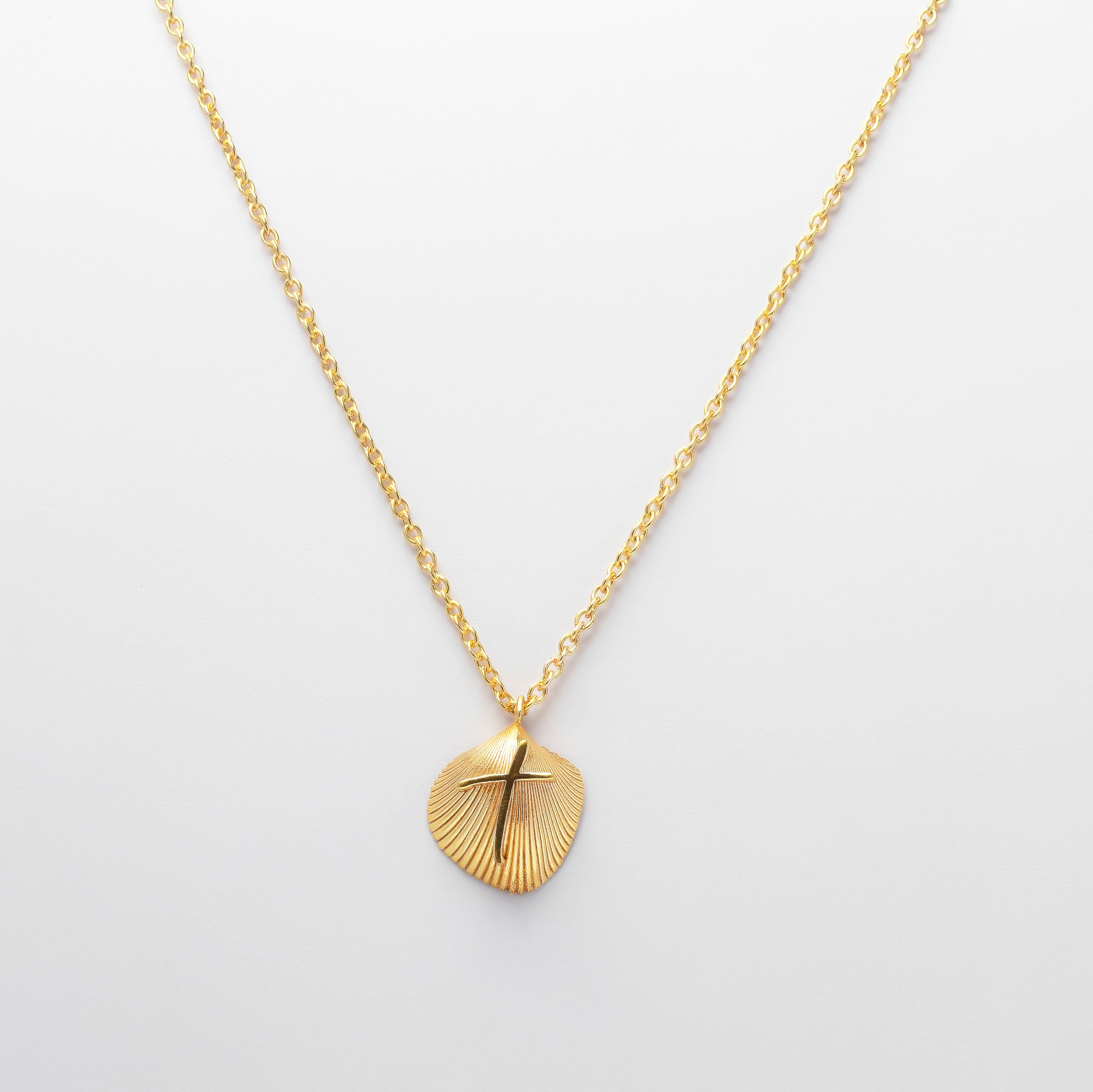 Shell monogram necklace