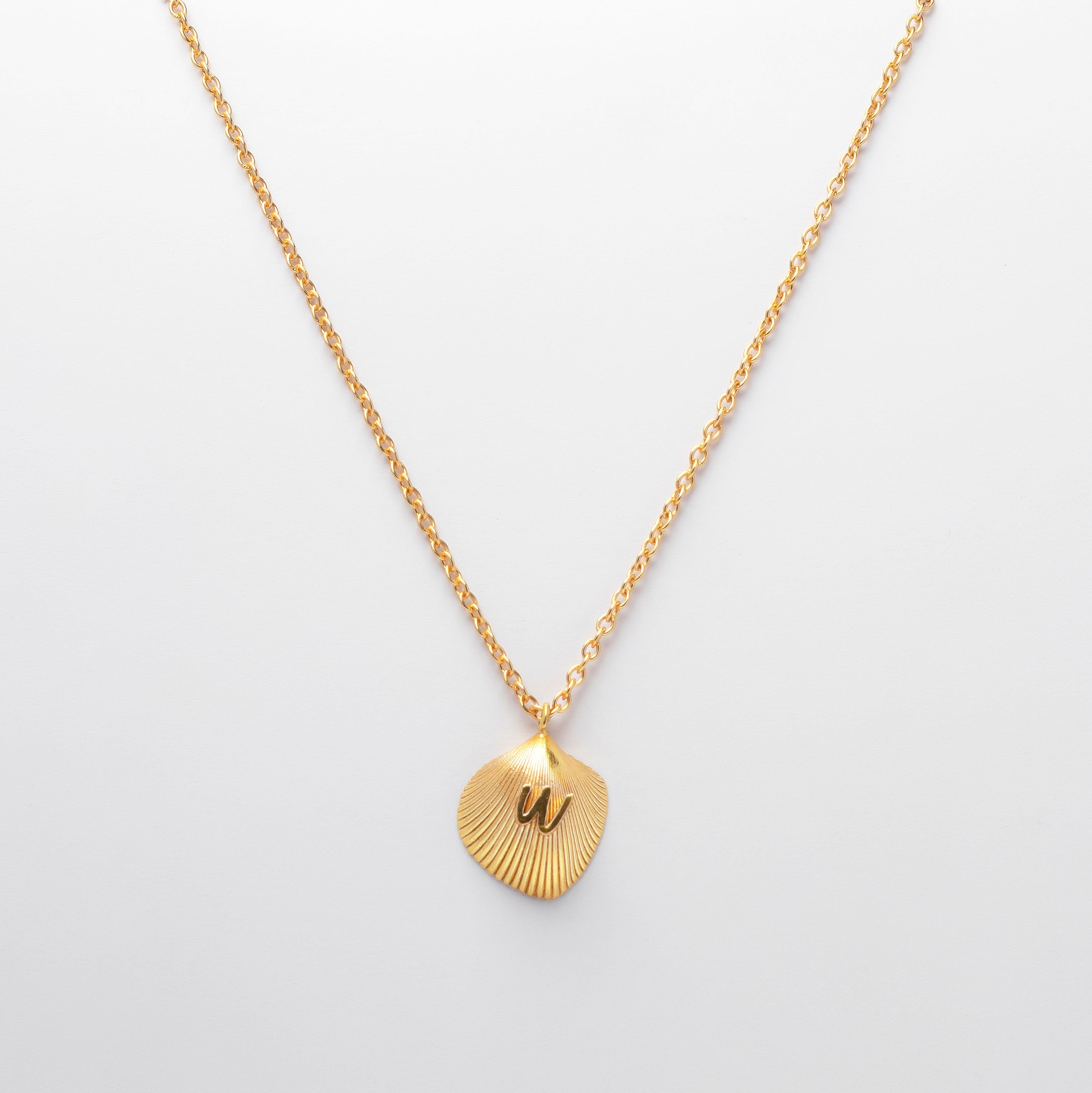 Shell monogram necklace