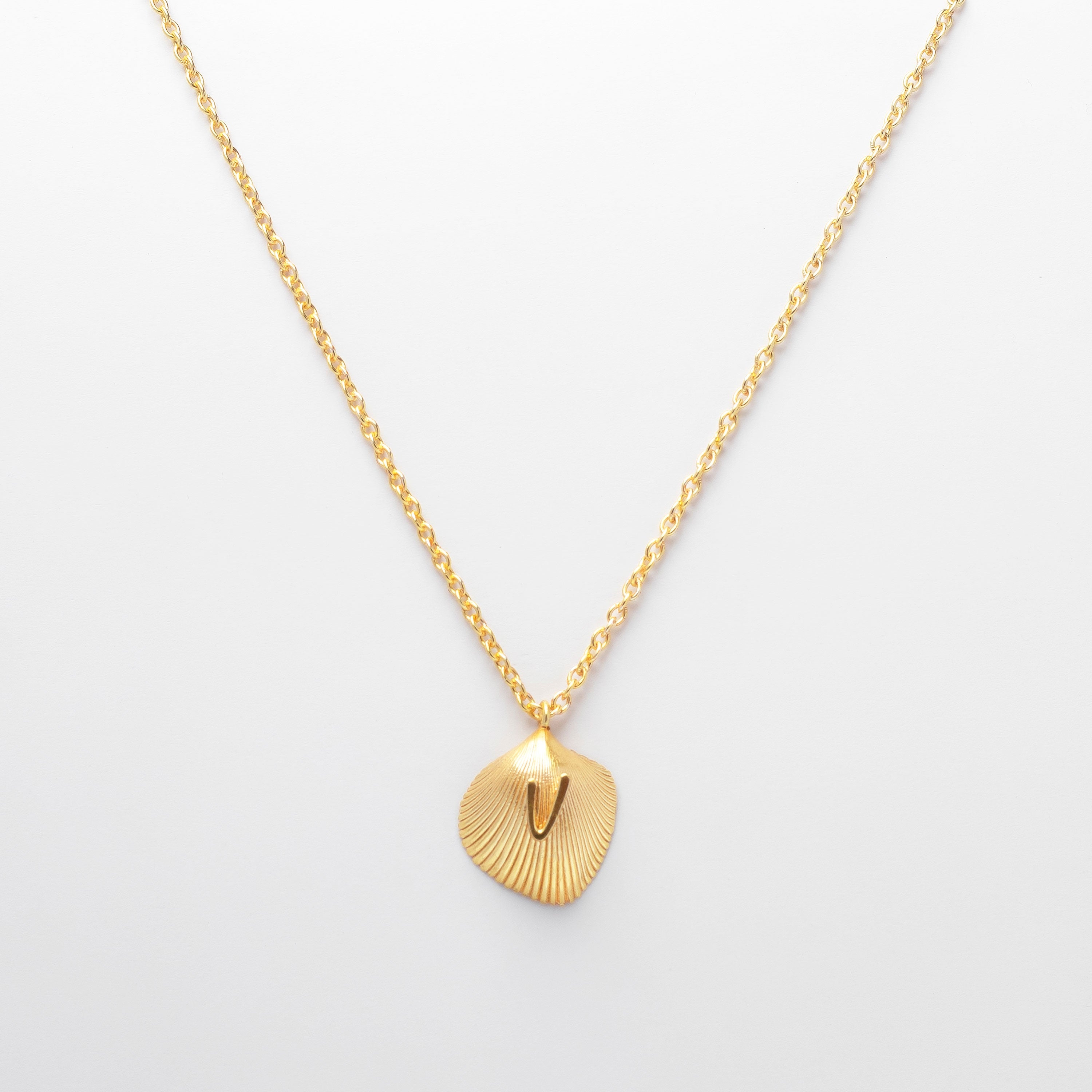 Shell monogram necklace