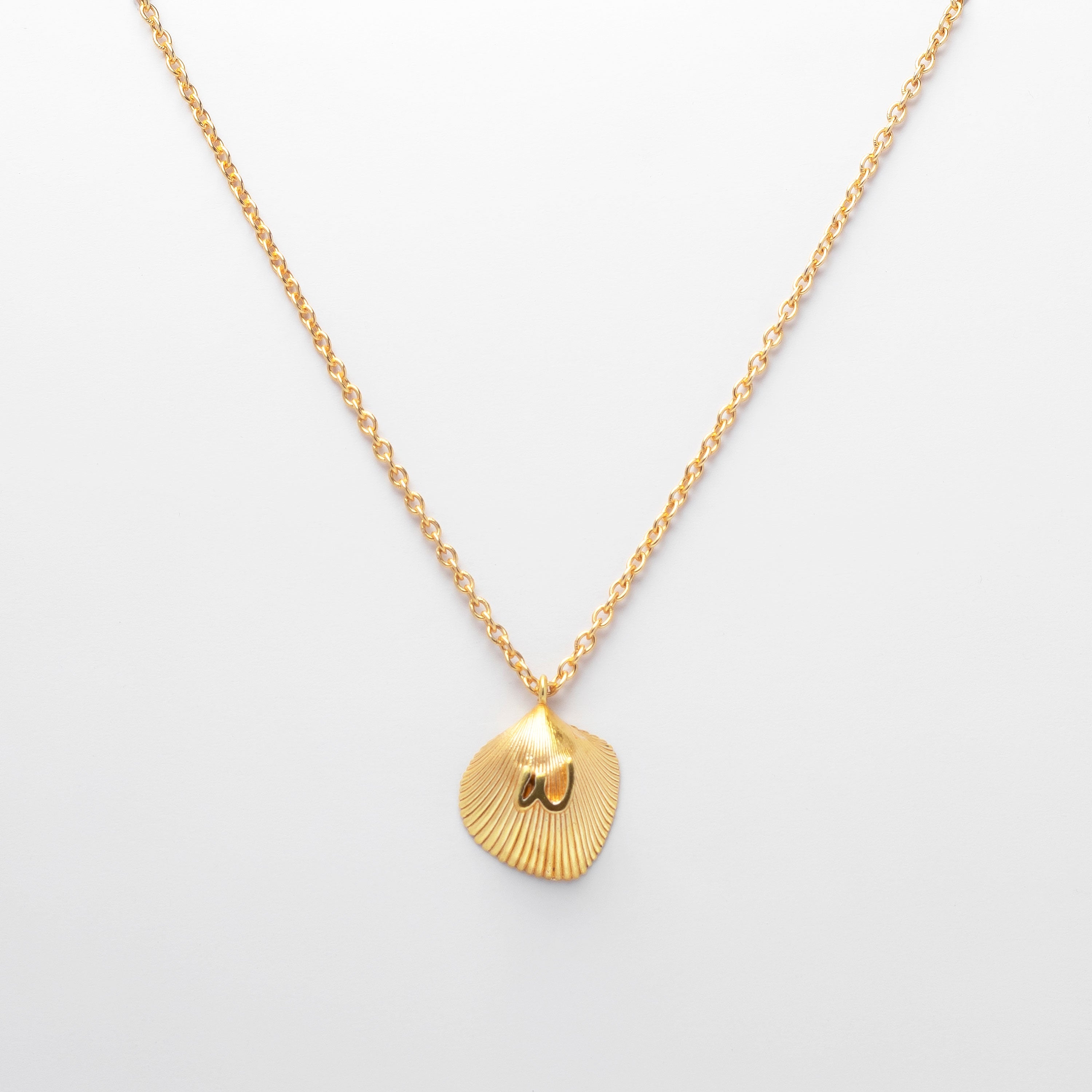 Shell monogram necklace