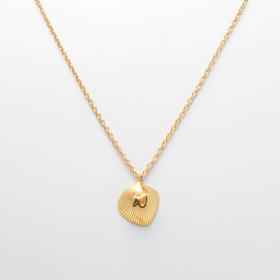 Shell monogram necklace