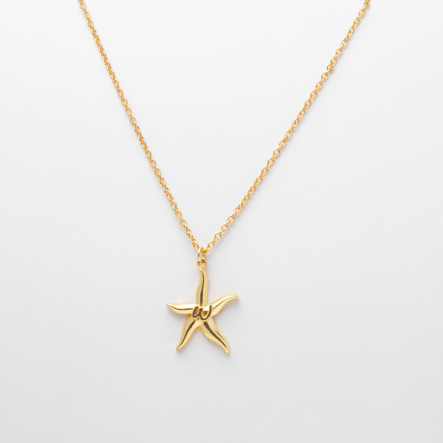 Starfish monogram necklace