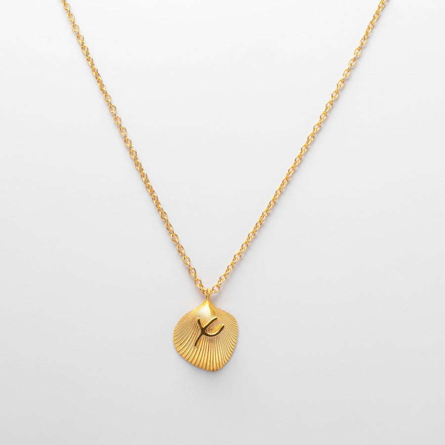 Shell monogram necklace